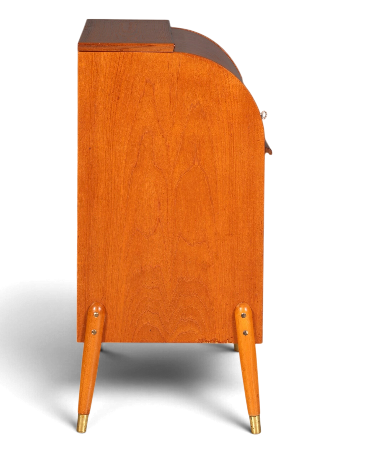 Wunderschöner Mid Century Rollladen Sekretär Schreibkommode Büro Schrank Vintage 60s Holz