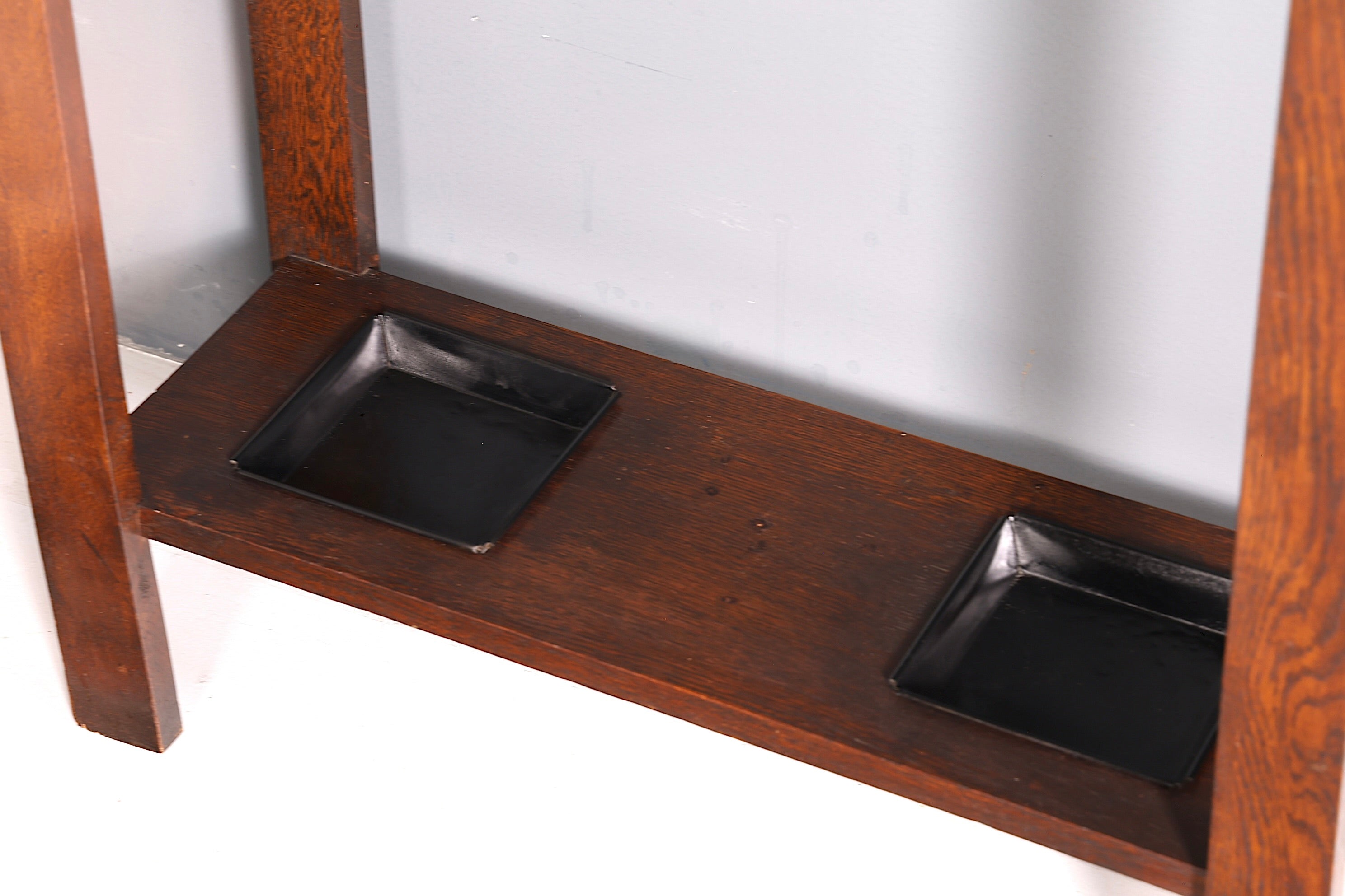Stunning Art Nouveau hall tree, oak, antique coat rack with mirror, hallway furniture, wall-mounted coat rack