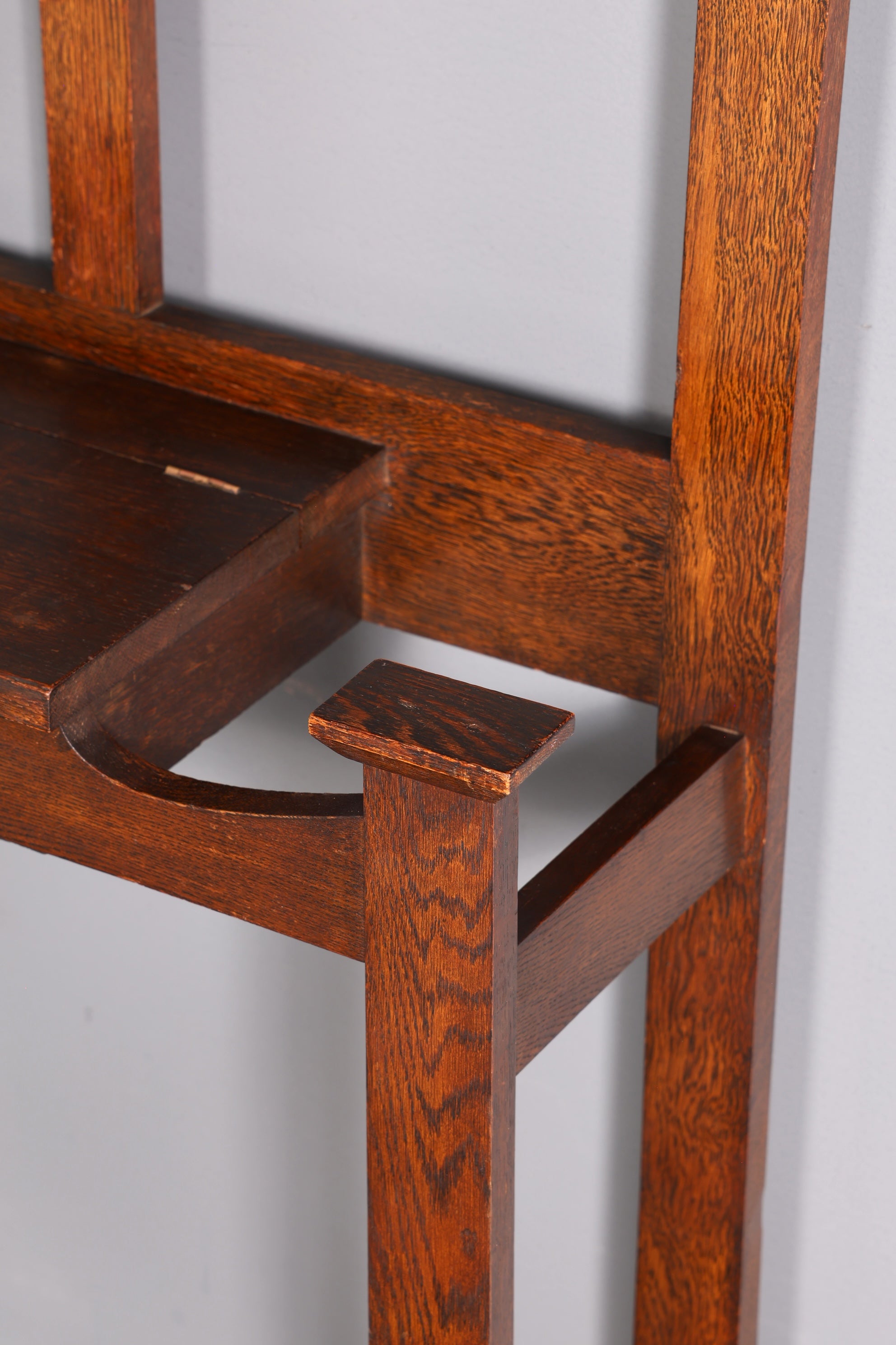 Stunning Art Nouveau hall tree, oak, antique coat rack with mirror, hallway furniture, wall-mounted coat rack