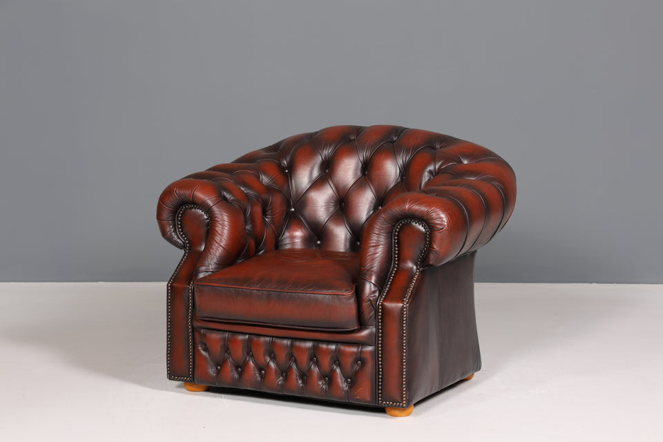 Wunderschöner Original Chesterfield Centurion Sessel Englischer Armlehnsessel Englisch Herrensessel 1 von 2