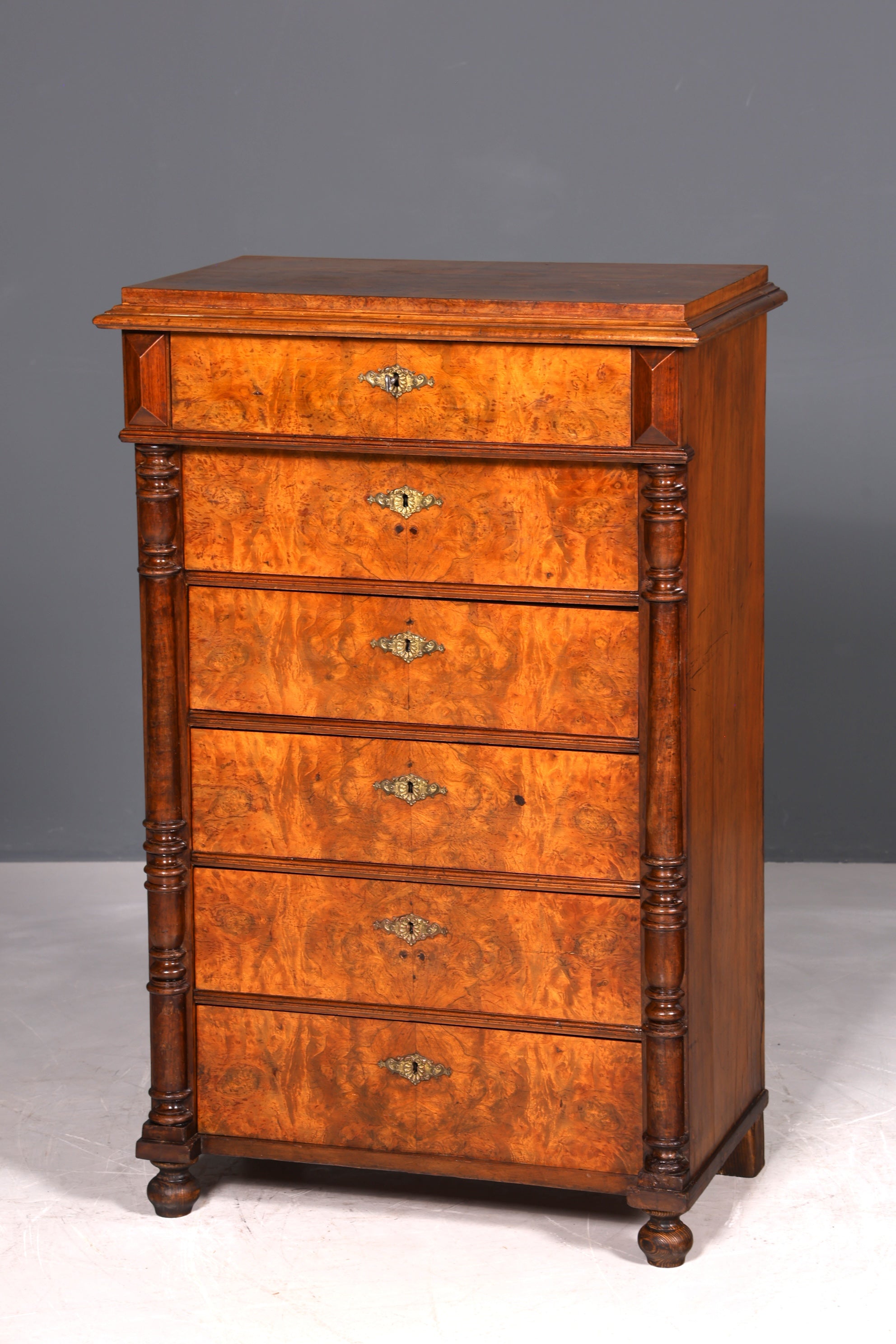 F951 Finish cm Wunderschöne Gründerzeit Kommode Jugendstil Vertiko Schubladenkommode Antik Wäschekommode