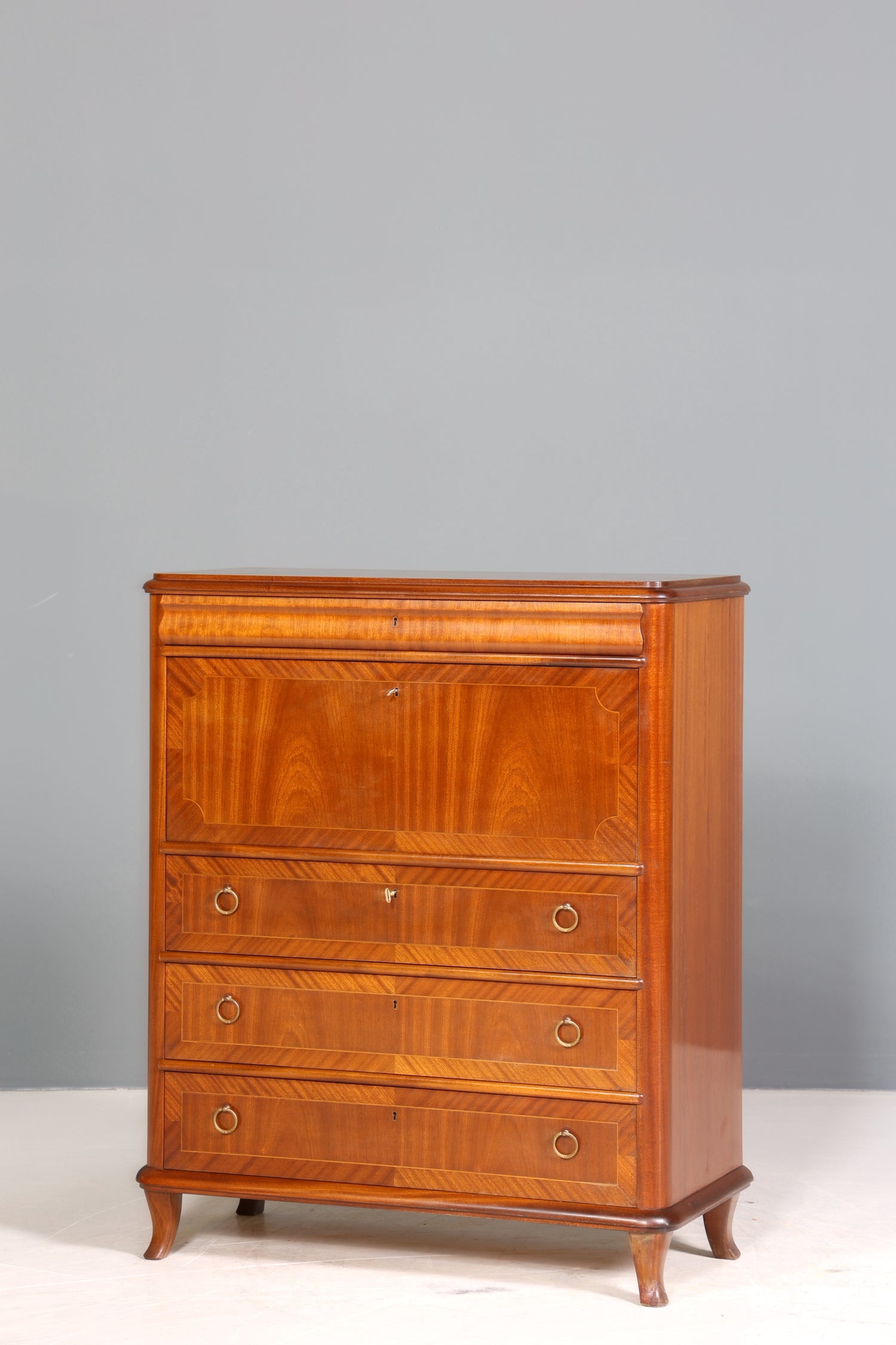 Wunderschöner Sekretär im Antik Stil Büro Kommode Art Deco Stil 50s Vertiko Schreibkommode Kommode