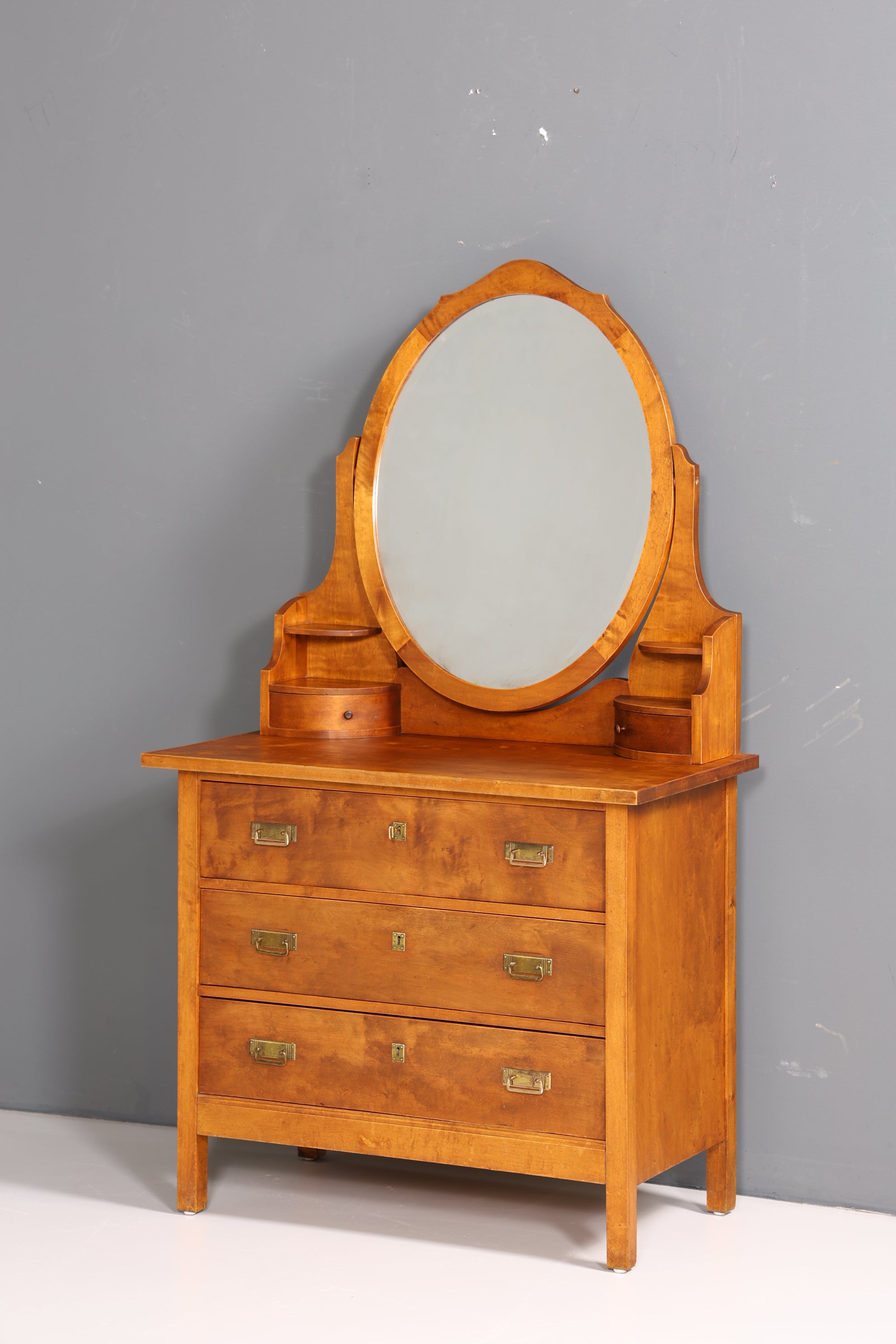 Stilvolle Jugendstil Kommode Antik Sideboard mit Spiegel Flurkommode S