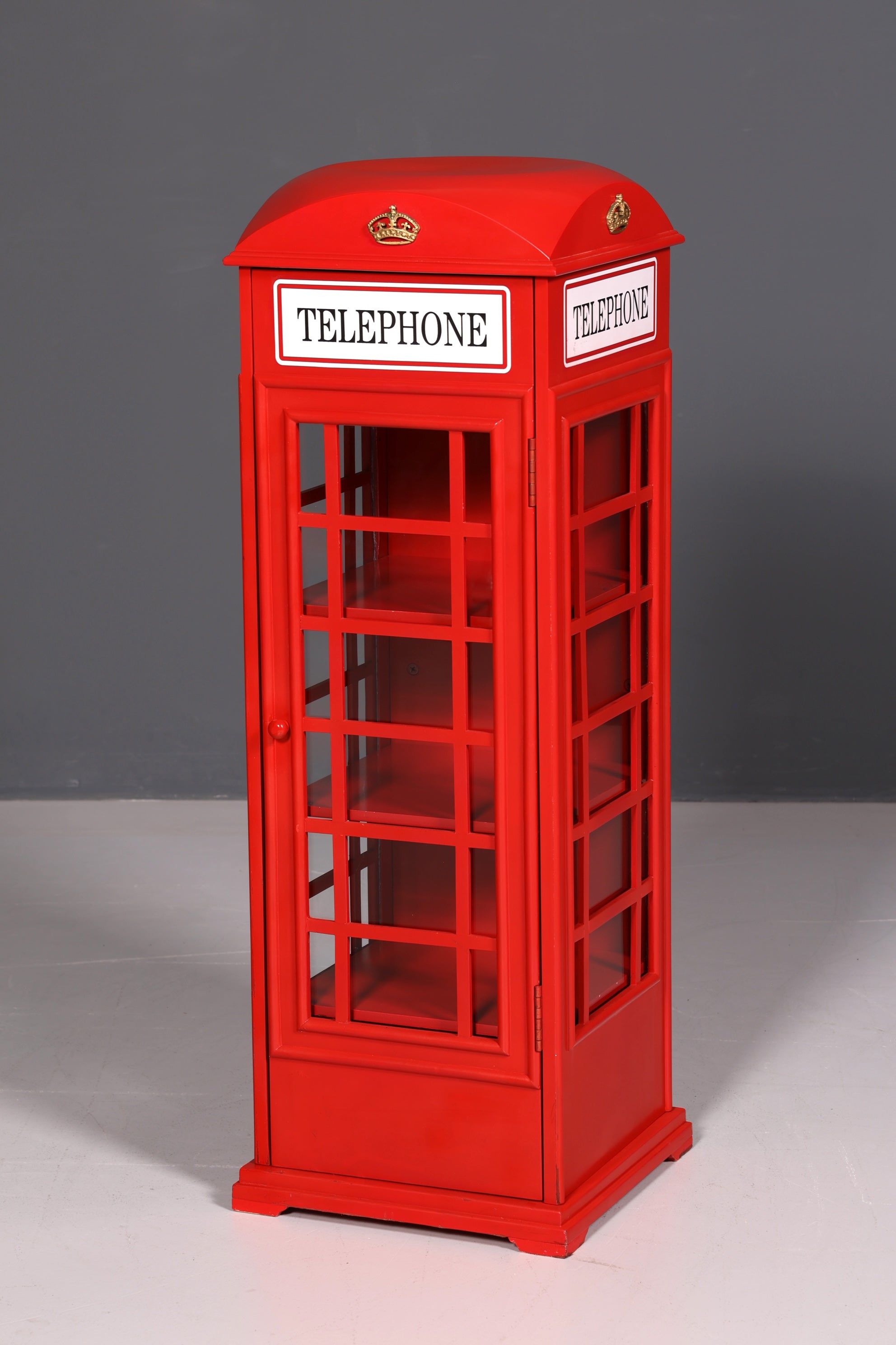 Englische Telefonzelle Vitrine Regal Bücherregal Dekostück London UK Style Red Telephone Booth