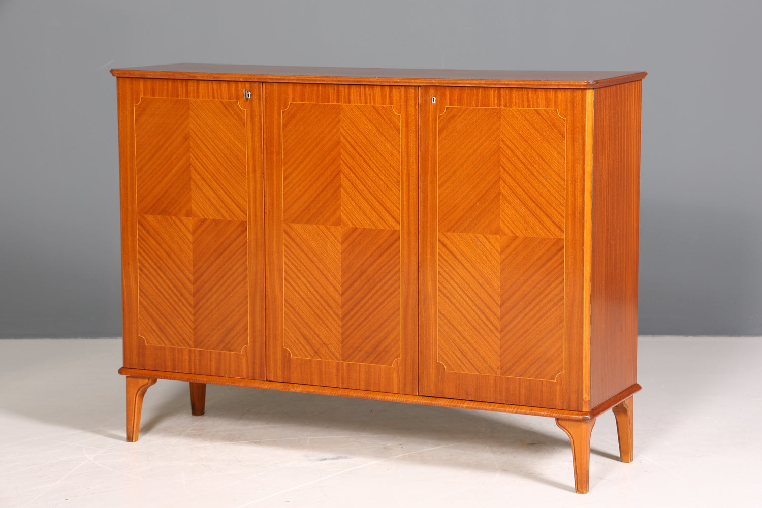 Wunderschönes Mid Century Highboard echt Holz Schrank Büro Kommode 60er Jahre