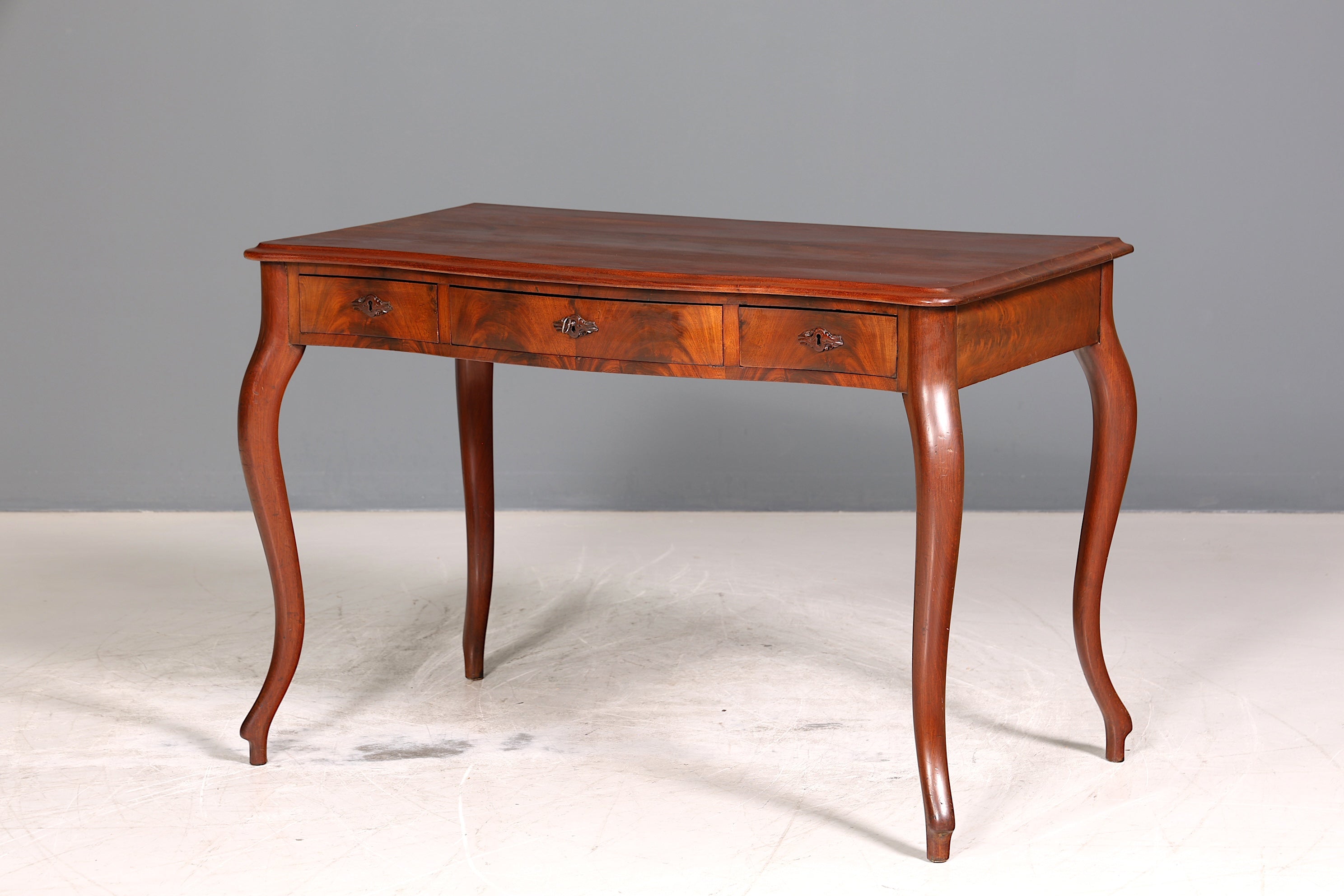 Wunderschöner Louis Philippe Schreibtisch Antik massiv Holz Chippendale Office Desk
