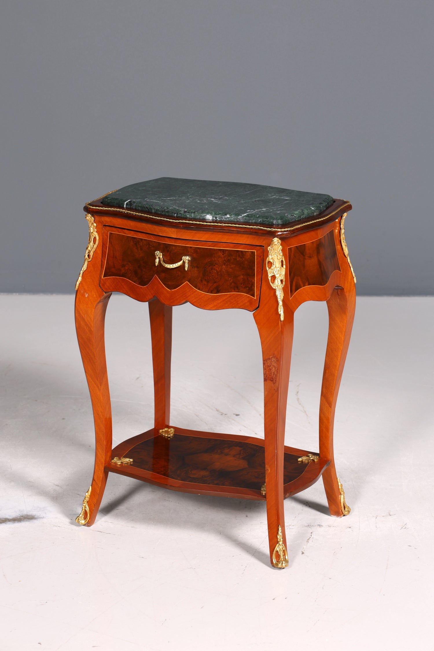 Traumhafter Louis XV Beistelltisch Barock Stil Ablagetisch Marmor Kommode Telefontisch