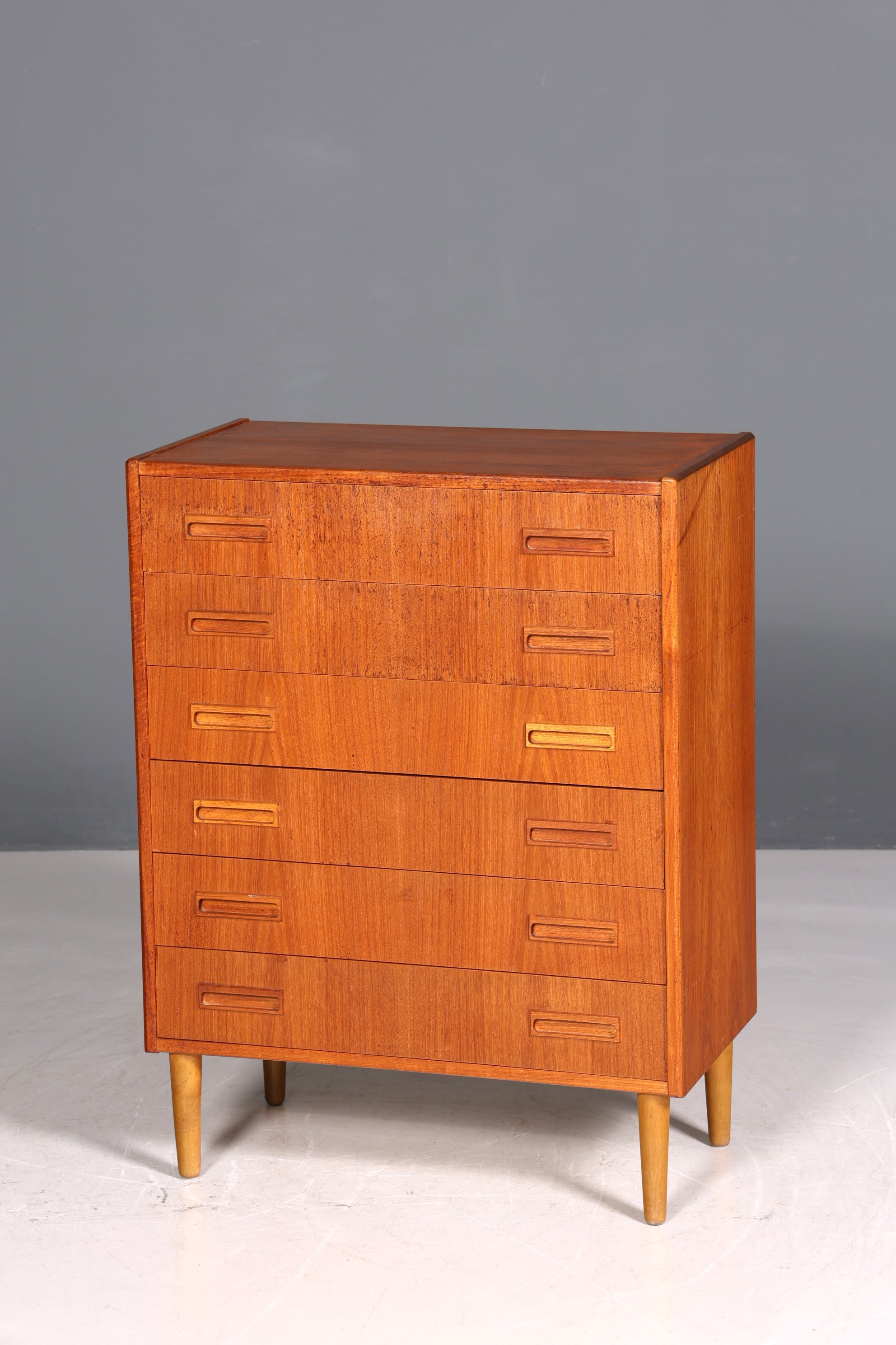 Wunderschöne Mid Century Kommode Vintage Teak Holz Vertiko Danish Design Schrank Schubladenkommode