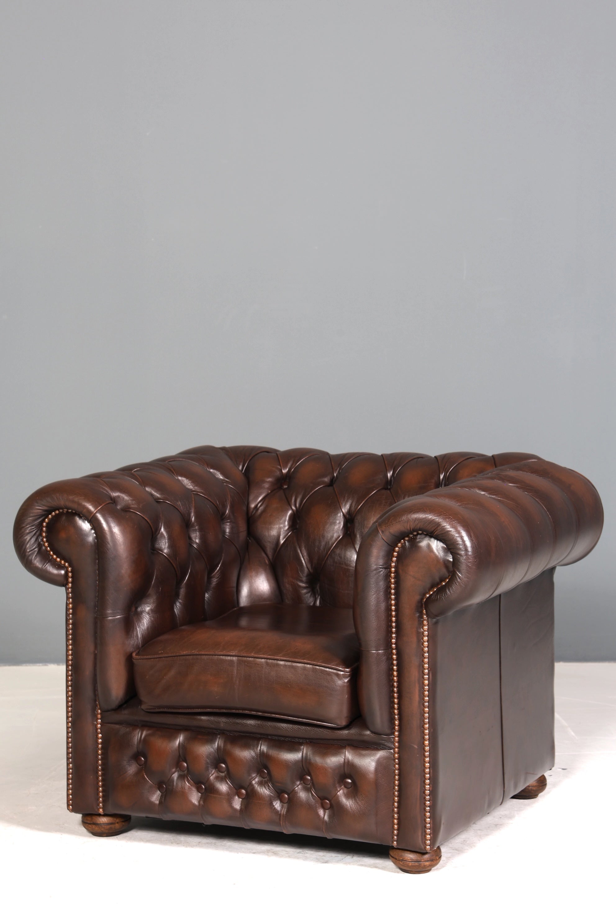 Stilvoller Original Chesterfield Sessel Englischer Armlehnsessel Englisch Herrensessel