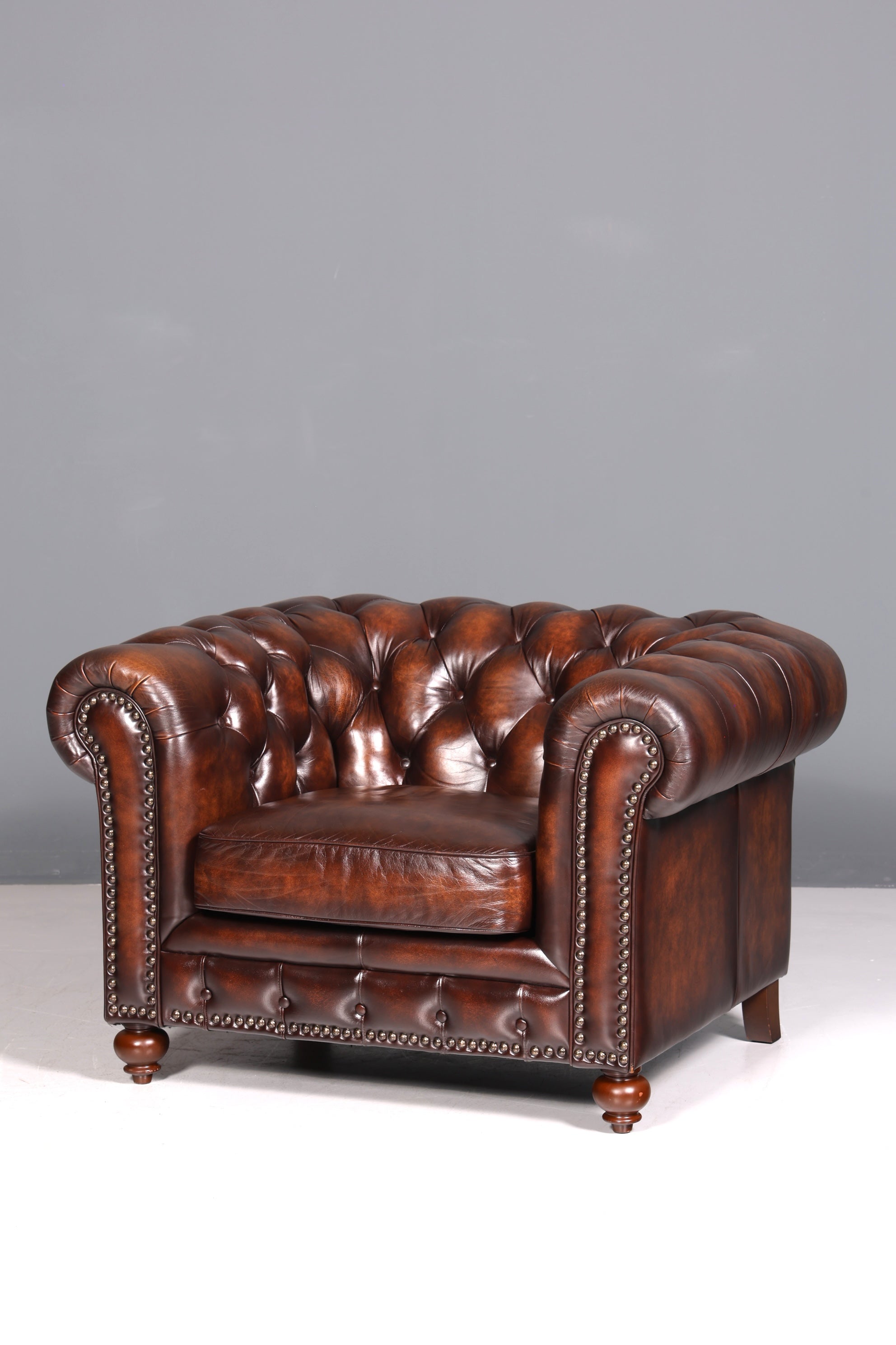 Stilvoller Original Chesterfield Sessel Englischer Armlehnsessel Englisch Herrensessel