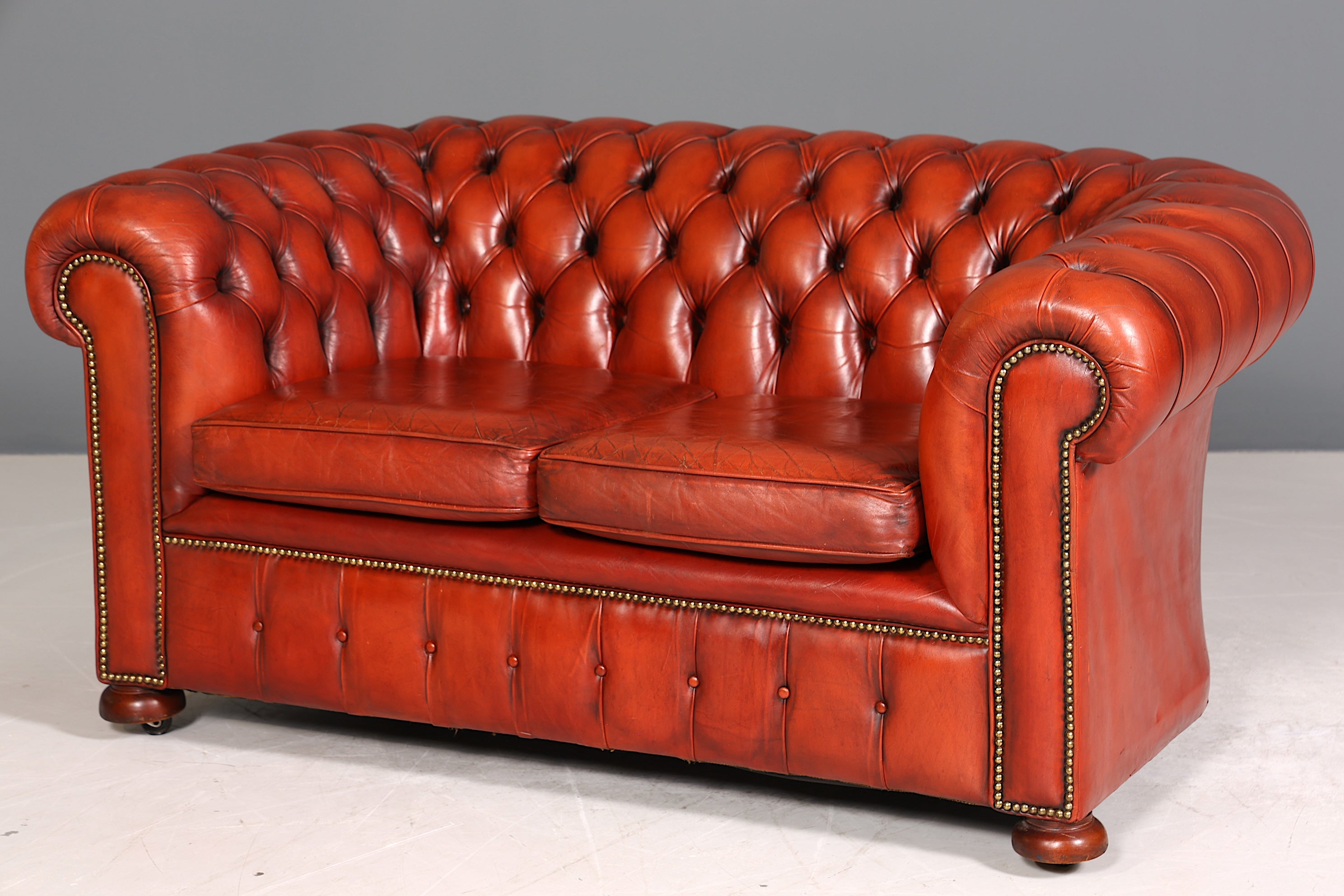 Traumhaftes Original Chesterfield Sofa 2-Sitzer UK Couch England Polstersofa