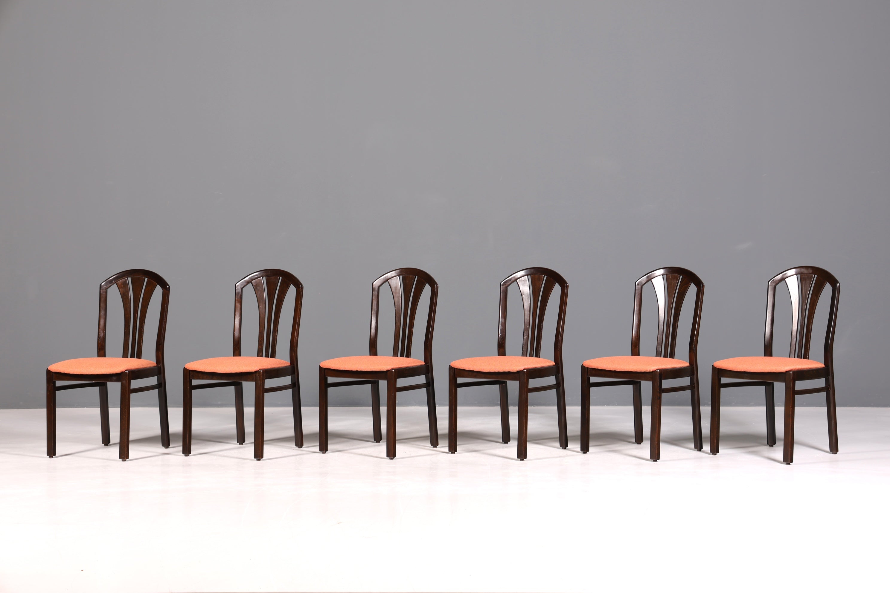 6x Schlichte Mid Century Stühle Retro Stuhlset Küchenstühle Esszimmer Stühle