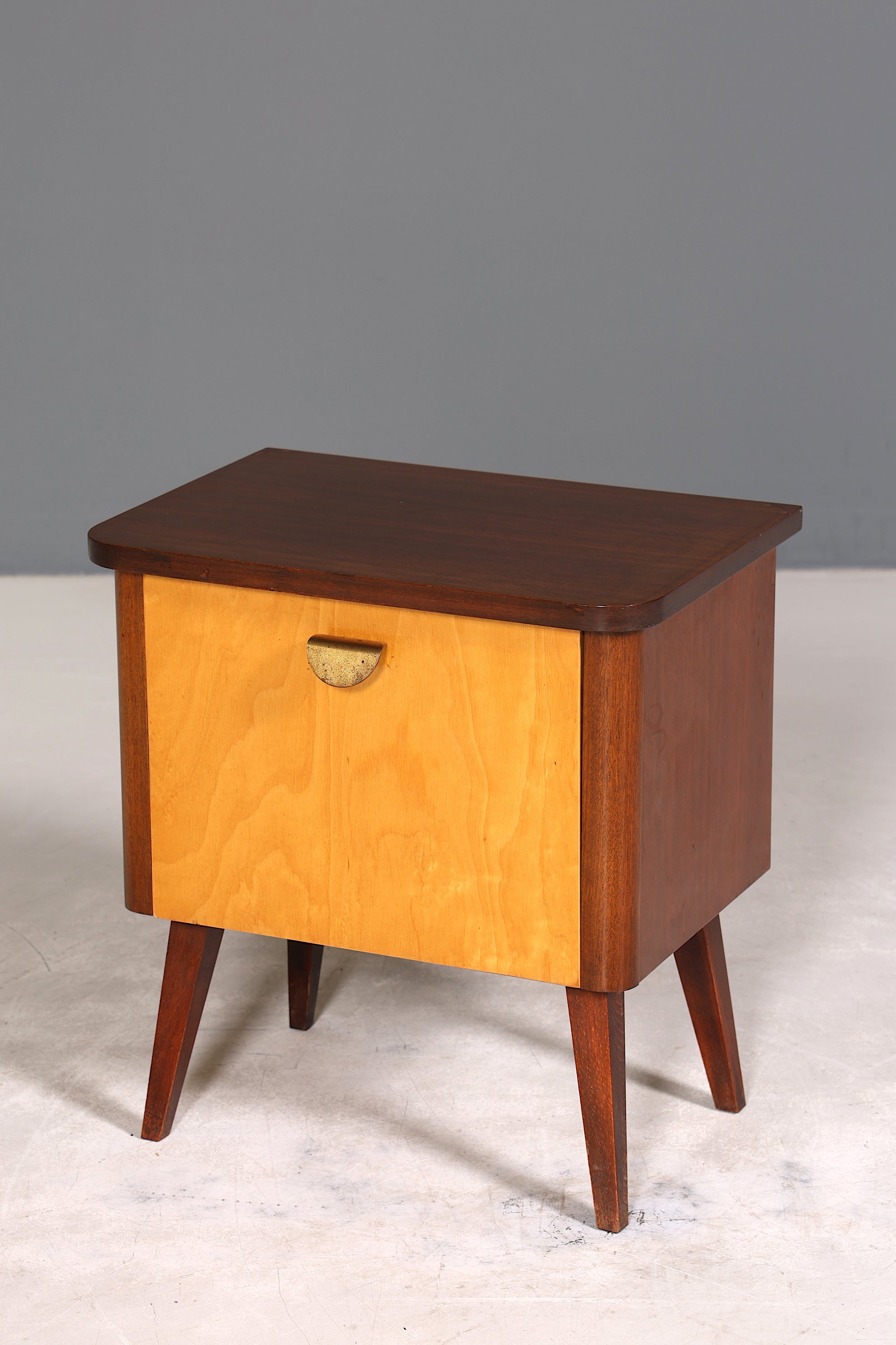 Wunderschöne Mid Century Kommode Vintage Klappschränkchen Retro Nachttisch 2 von 2