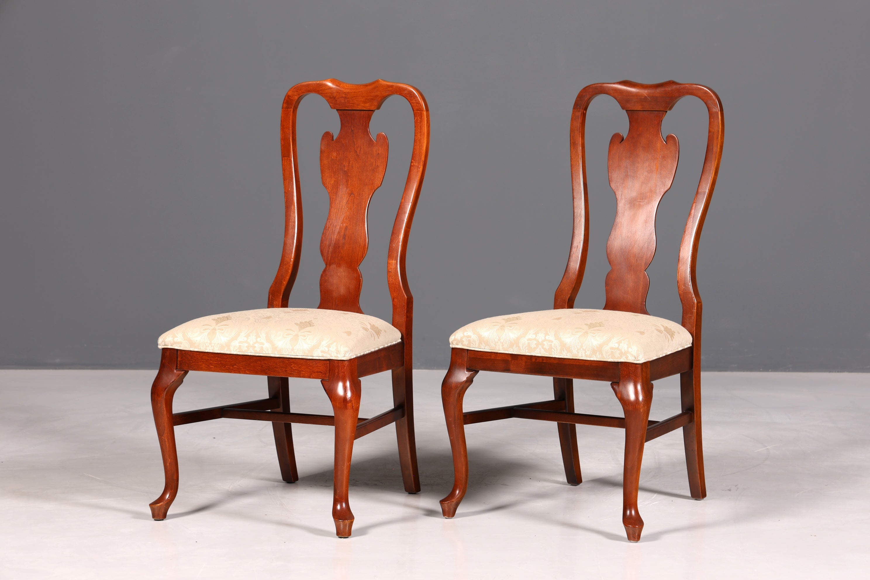 2x Elegant Drexel Heritage Chairs, American USA Chippendale Style Chair Set, Kitchen Chair Set, Dining Room Chairs
