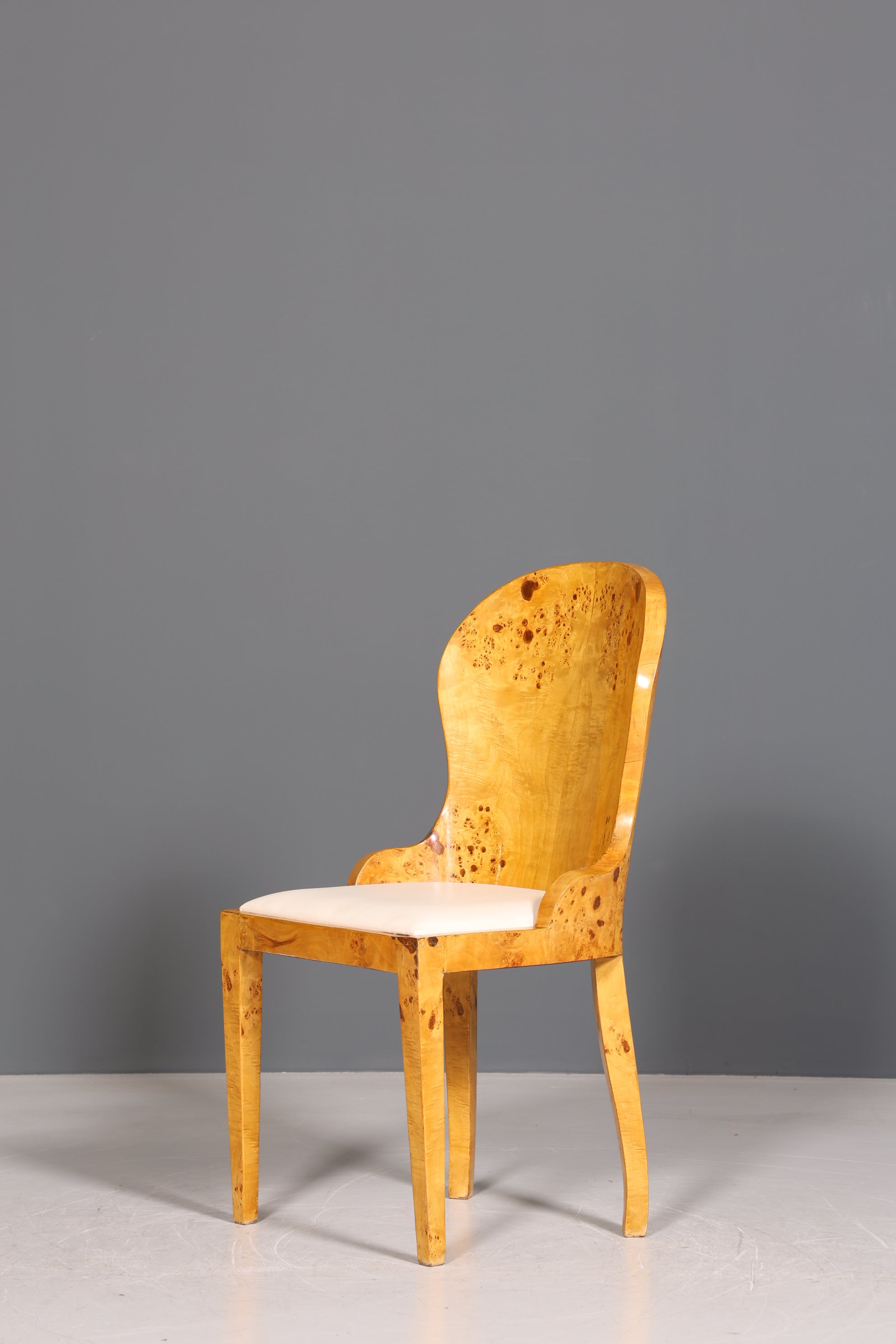 Edler Art Deco Design Stuhl Biedermeier Stil Sekretär Stuhl Birke Esszimmer Stuhl
