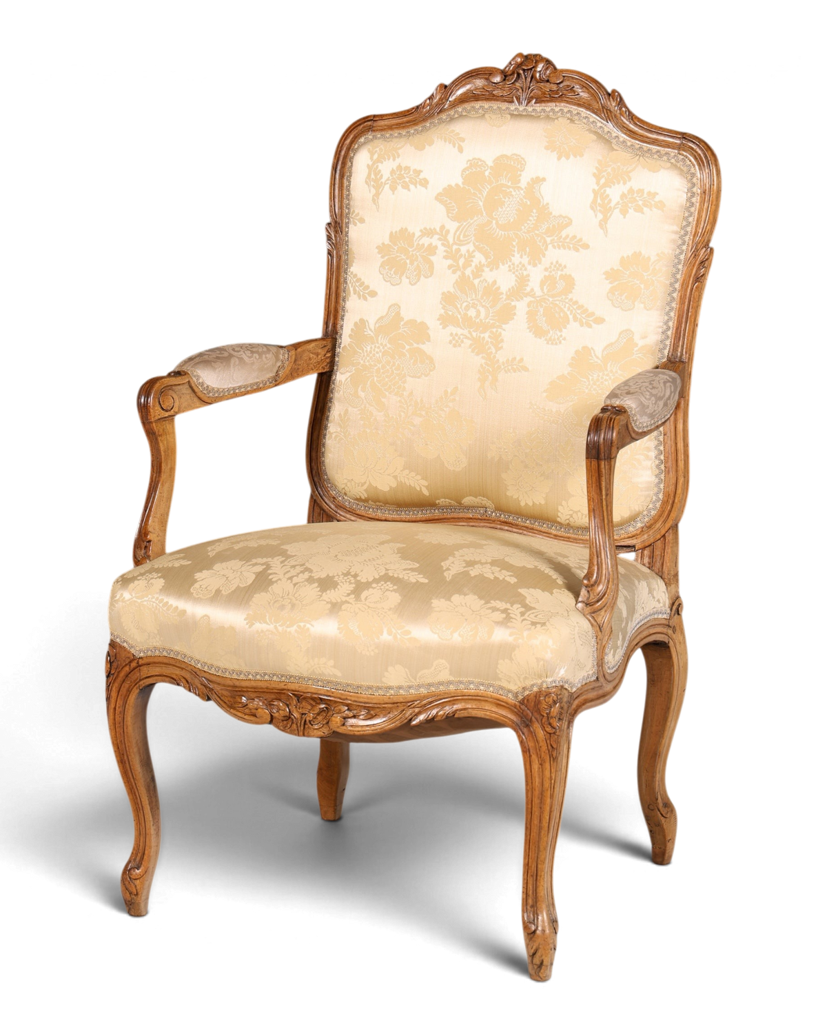 Original Barock Sessel Fauteuil Armlehnstuhl Chippendale Antik Mitte 1