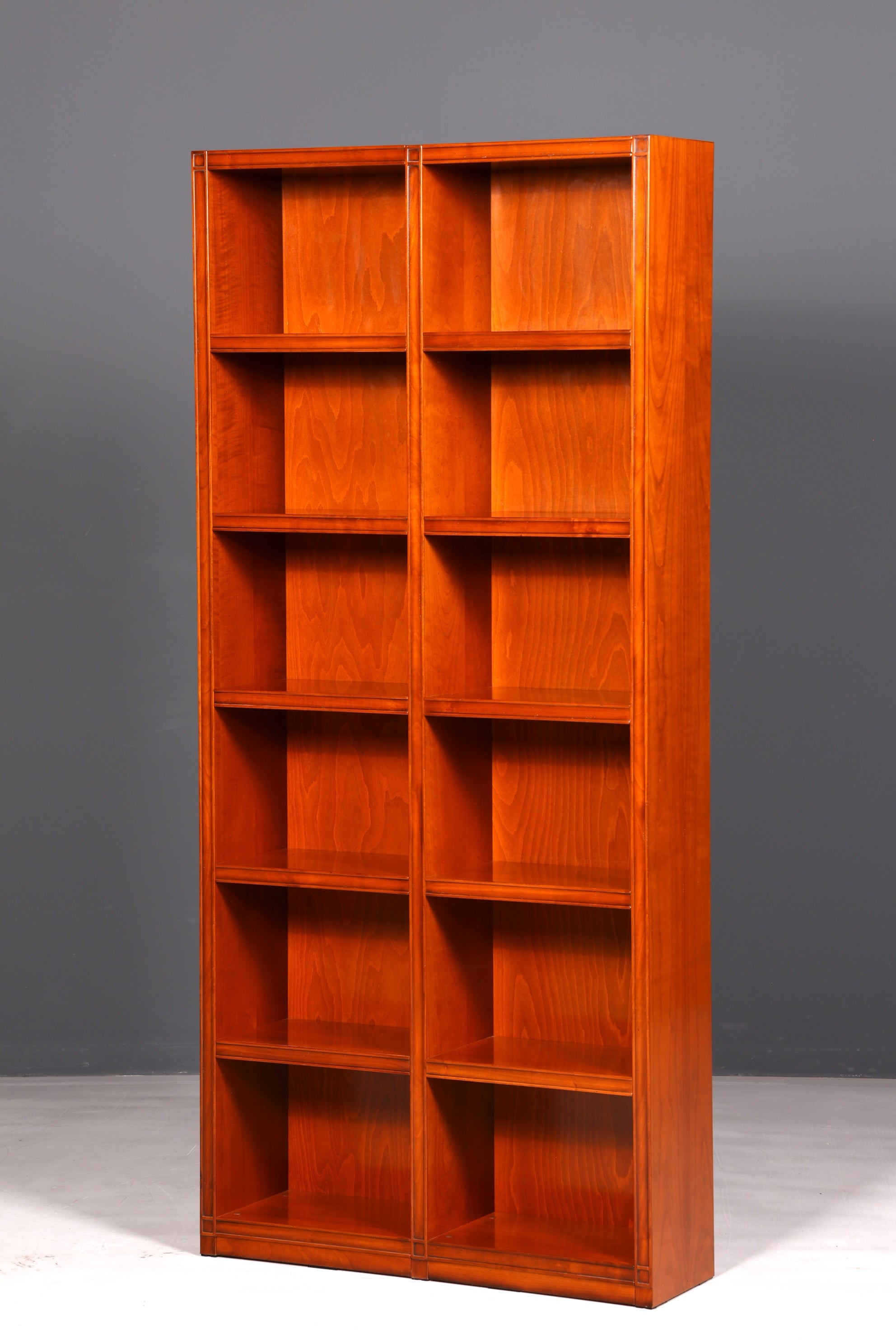 Beautiful XXL English Yew Bookcase Antique Shelving Unit Freestanding Bookcase Bookshelf Book Storage Solid Wood