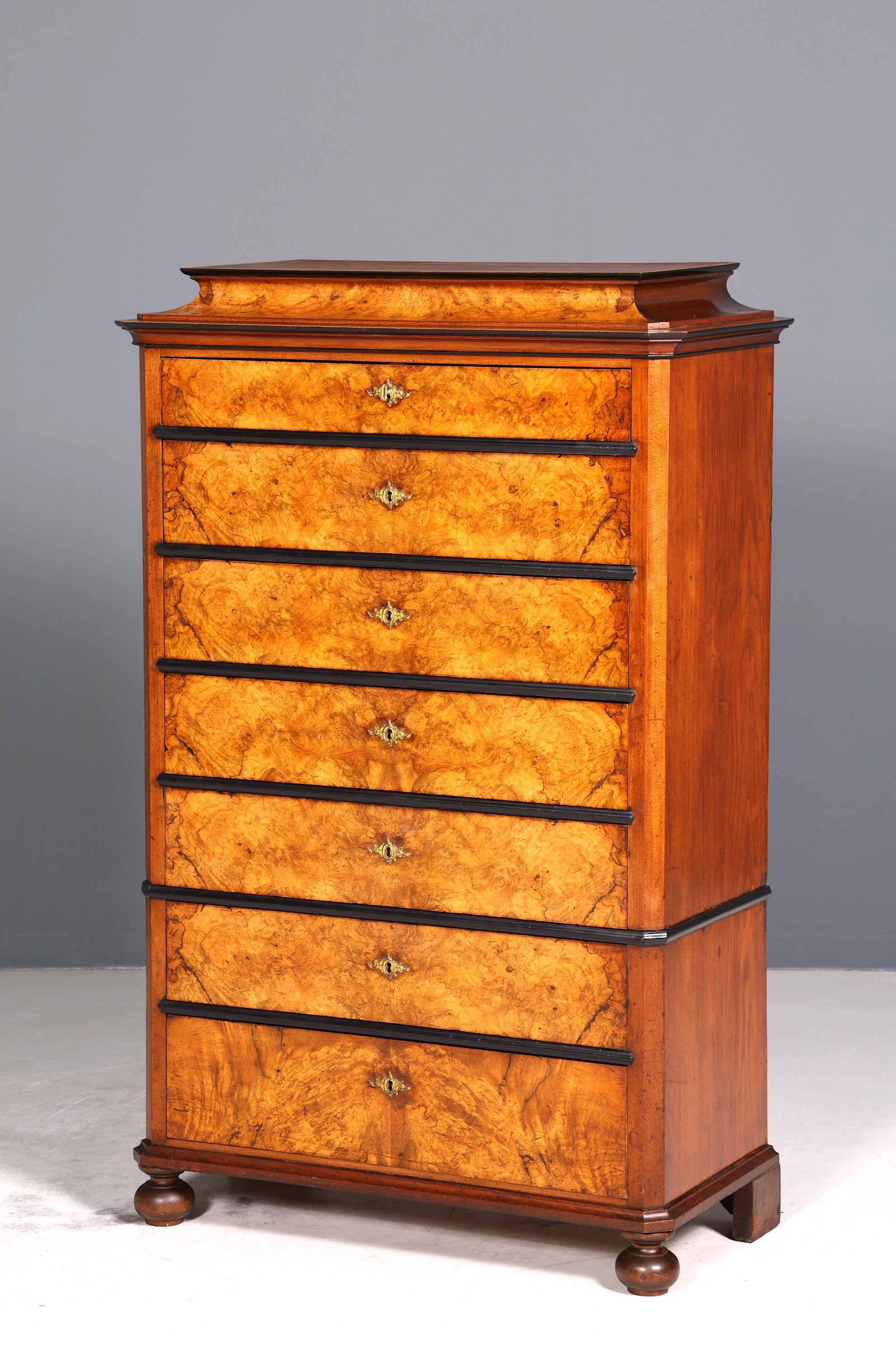 Wunderschöne Louis Philippe Chiffoniere um 1880 Gründerzeit echt Holz Vertiko Schrank Semainier