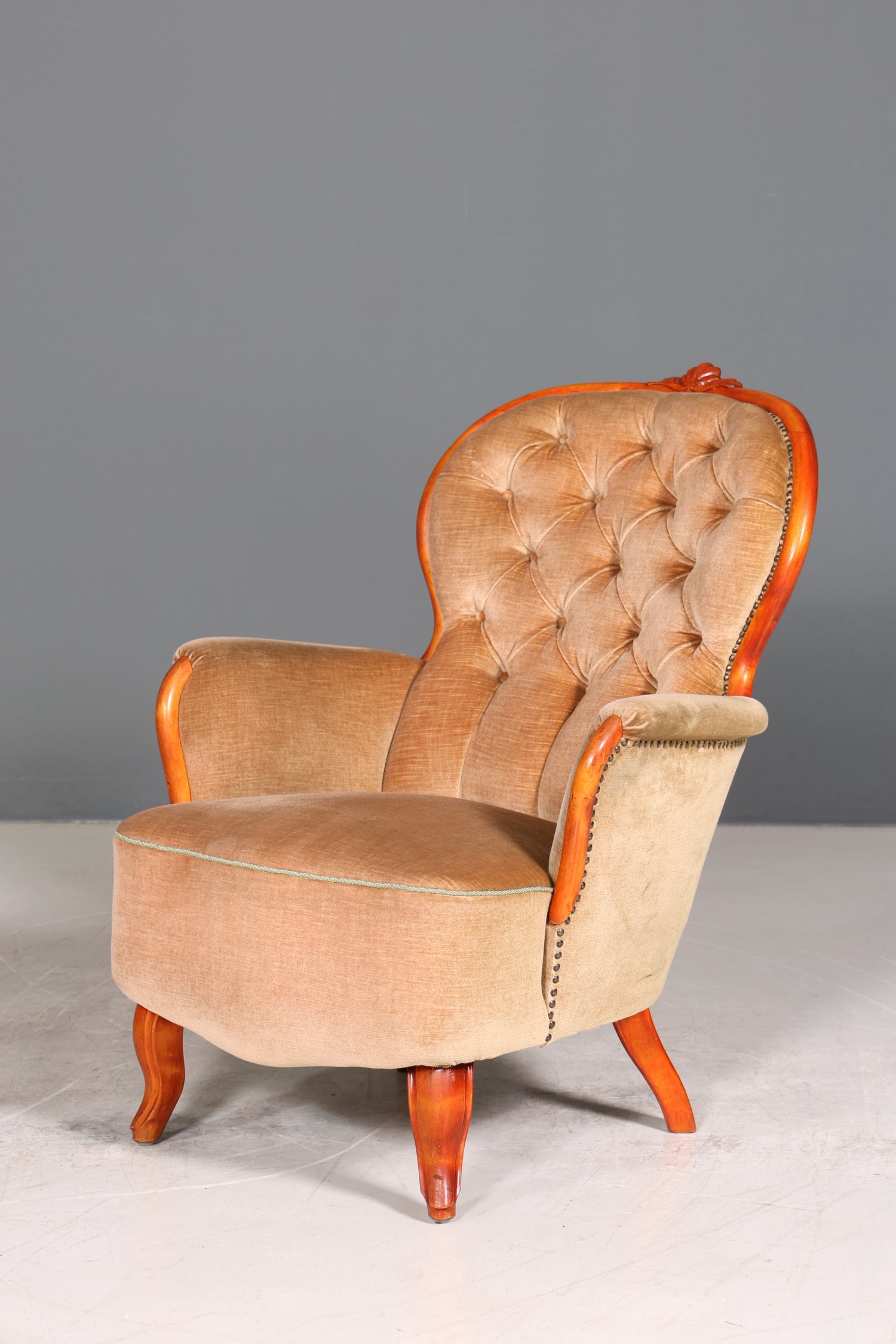 Edler Sessel im Louis Philippe Stil 60s "Bergère" Barock Stil Sessel Lounge Sessel