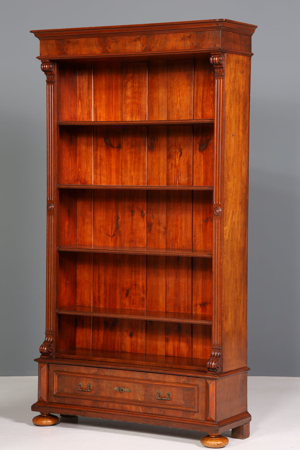 Traumhaftes Gründerzeit Bücherregal Jugendstil Regal um 1890 Antik Buchablage Bookshelf
