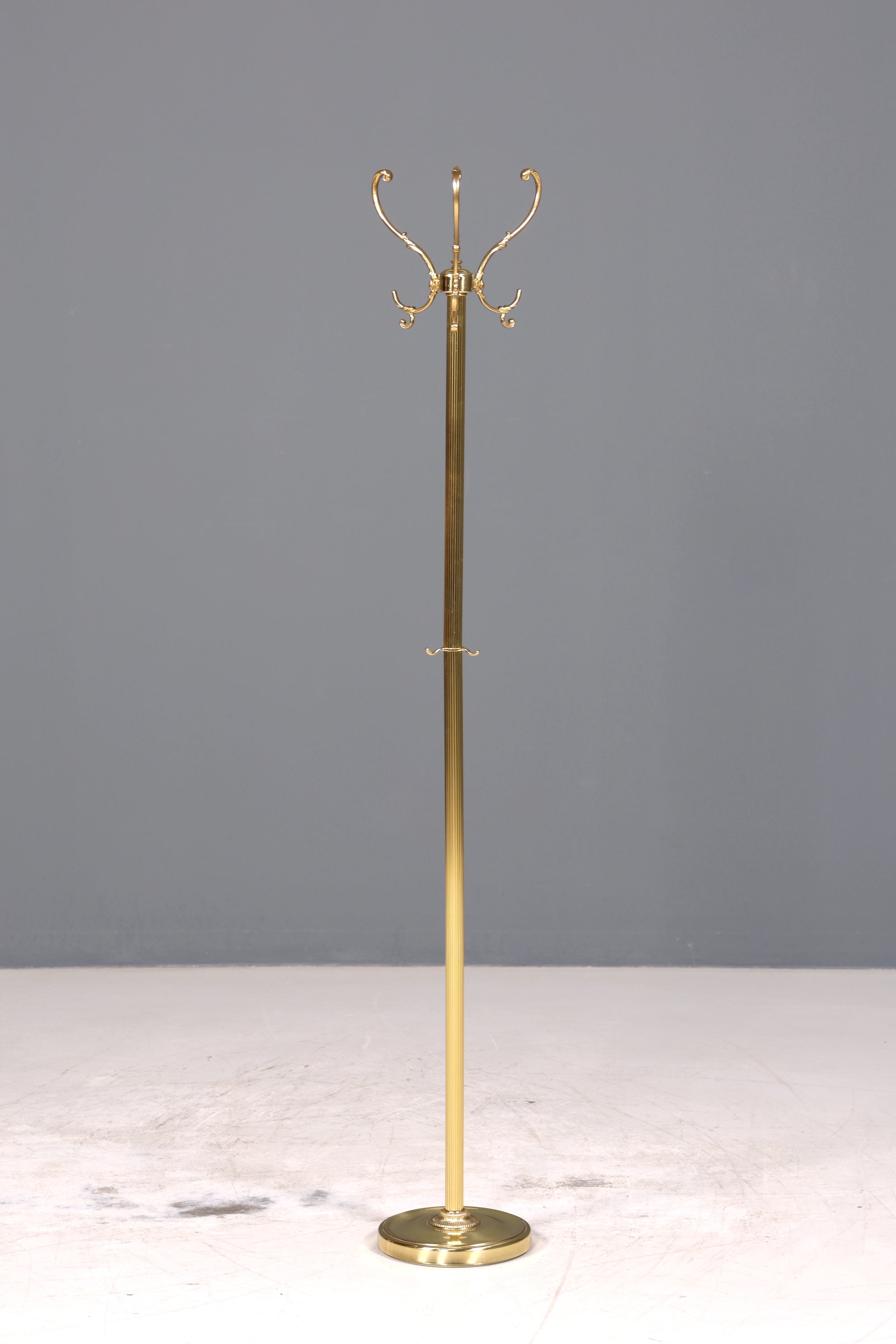Wunderschöner Jugendstil Messing Garderobenständer Antik Kleiderhaken Flurständer