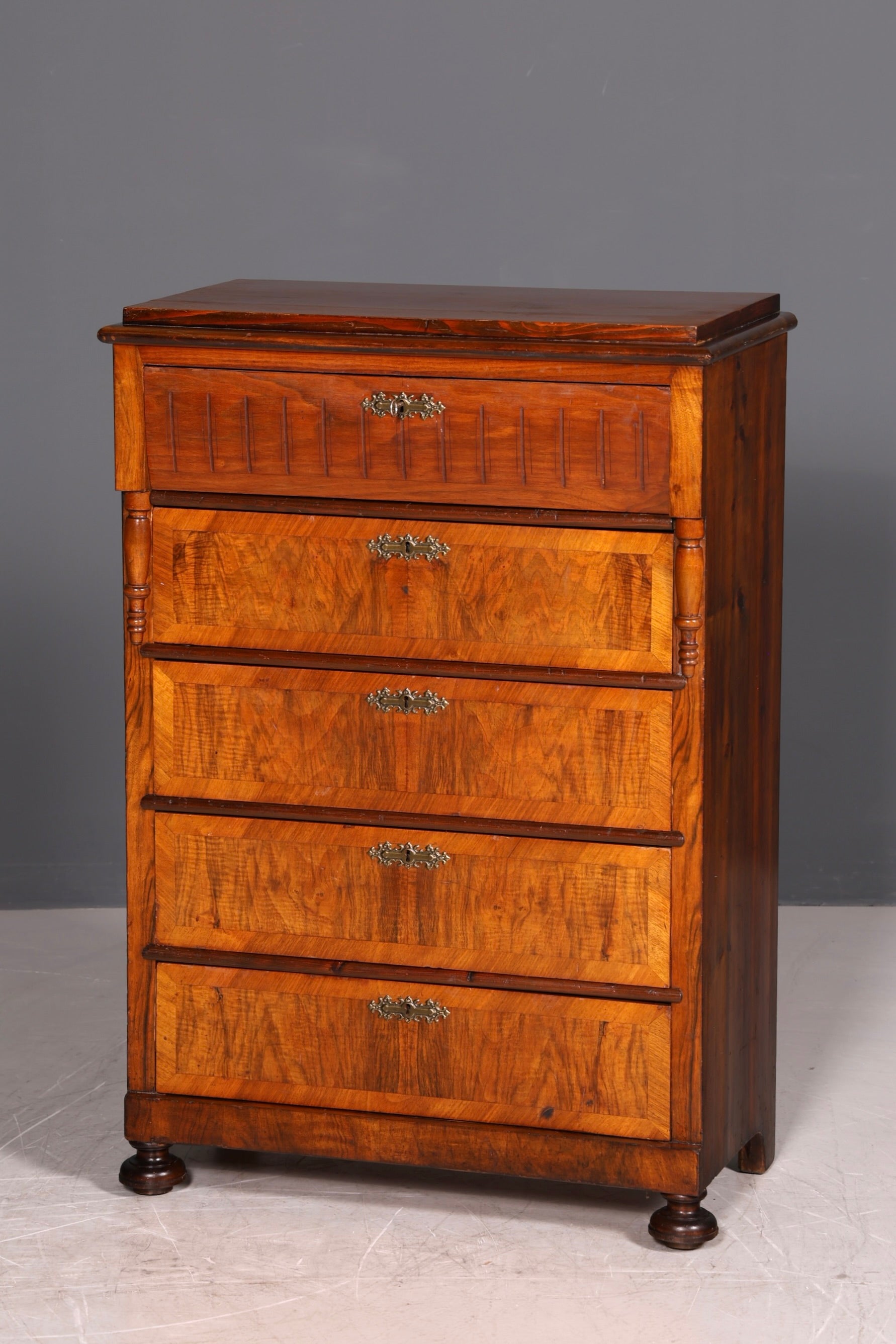 G466 Finish cm Wunderschöne Gründerzeit Kommode Jugendstil Vertiko Schubladenkommode Antik Wäschekommode (Kopie)