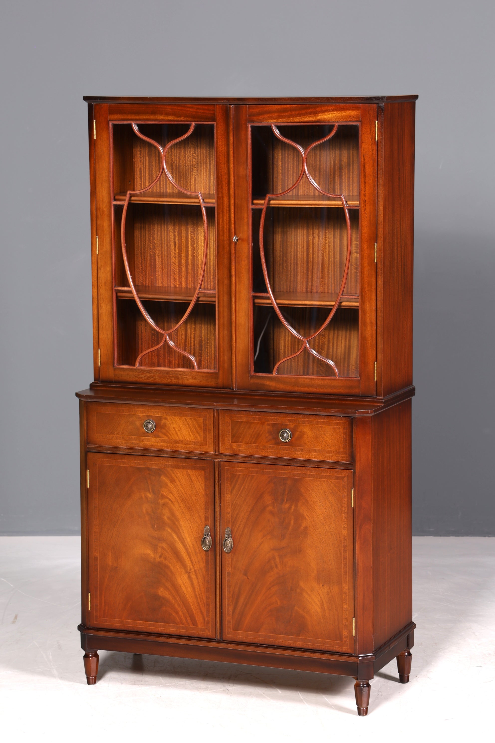 F968 Finish cm Wunderschöne Englische Vitrine Bibliothek Bücherschrank UK Buffet Schrank 60s Jahre