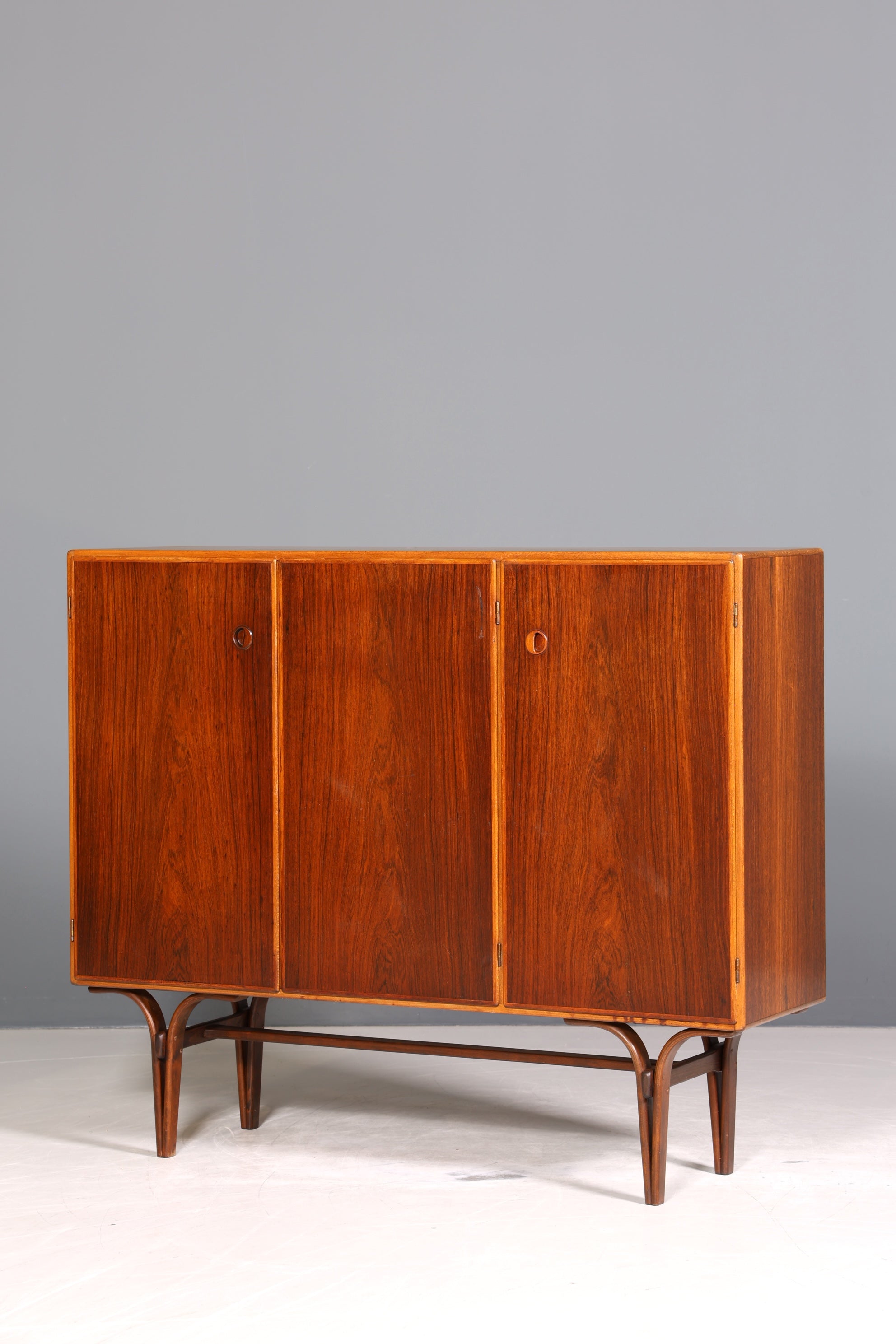 Traumhaftes Mid Century Highboard Palisander Schrank Büro Kommode Aktenschrank Wäscheschrank 60er Jahre