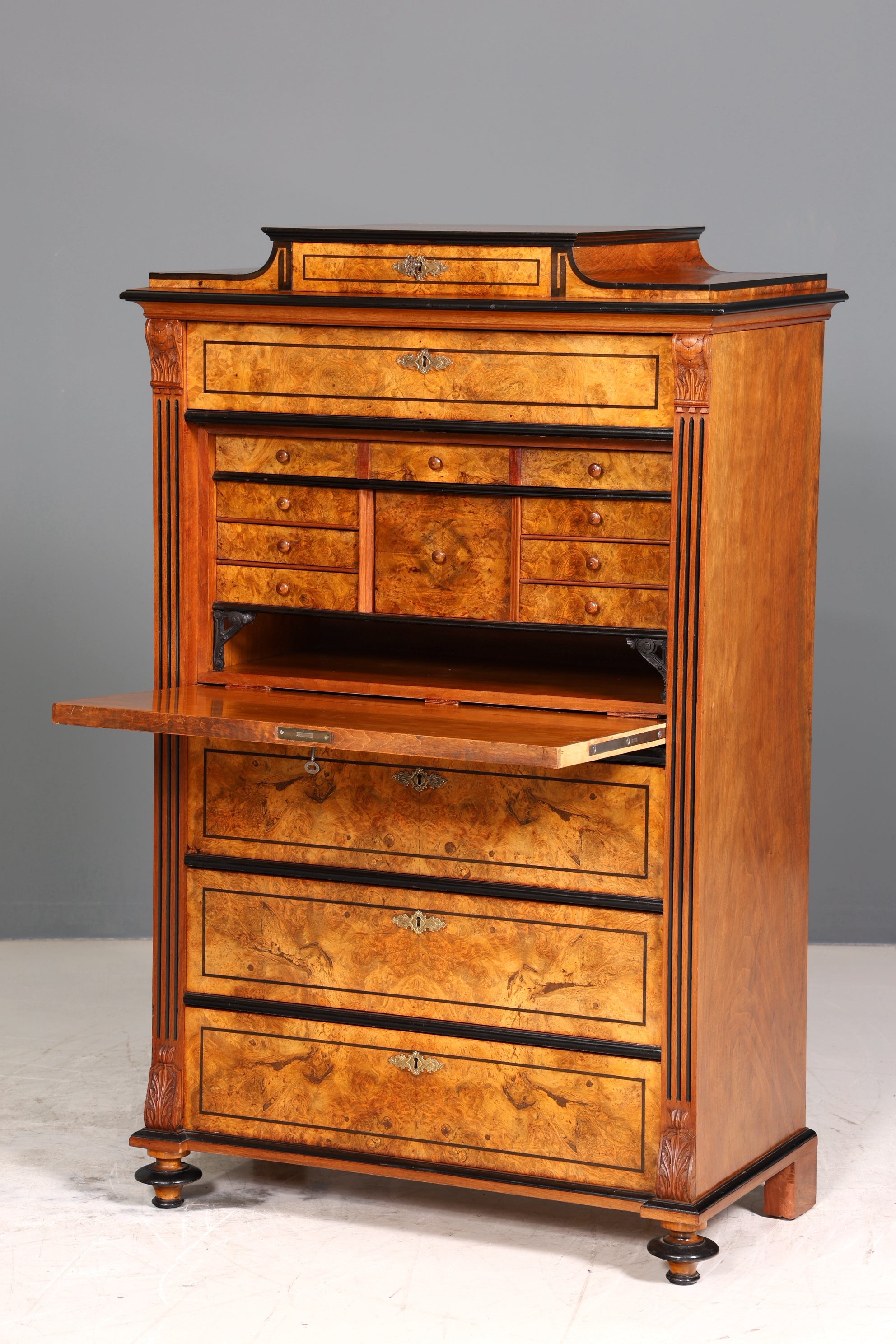 Traumhafter Louis Philippe Sekretär Vertiko Biedermeier Kommode Schubladenkommode