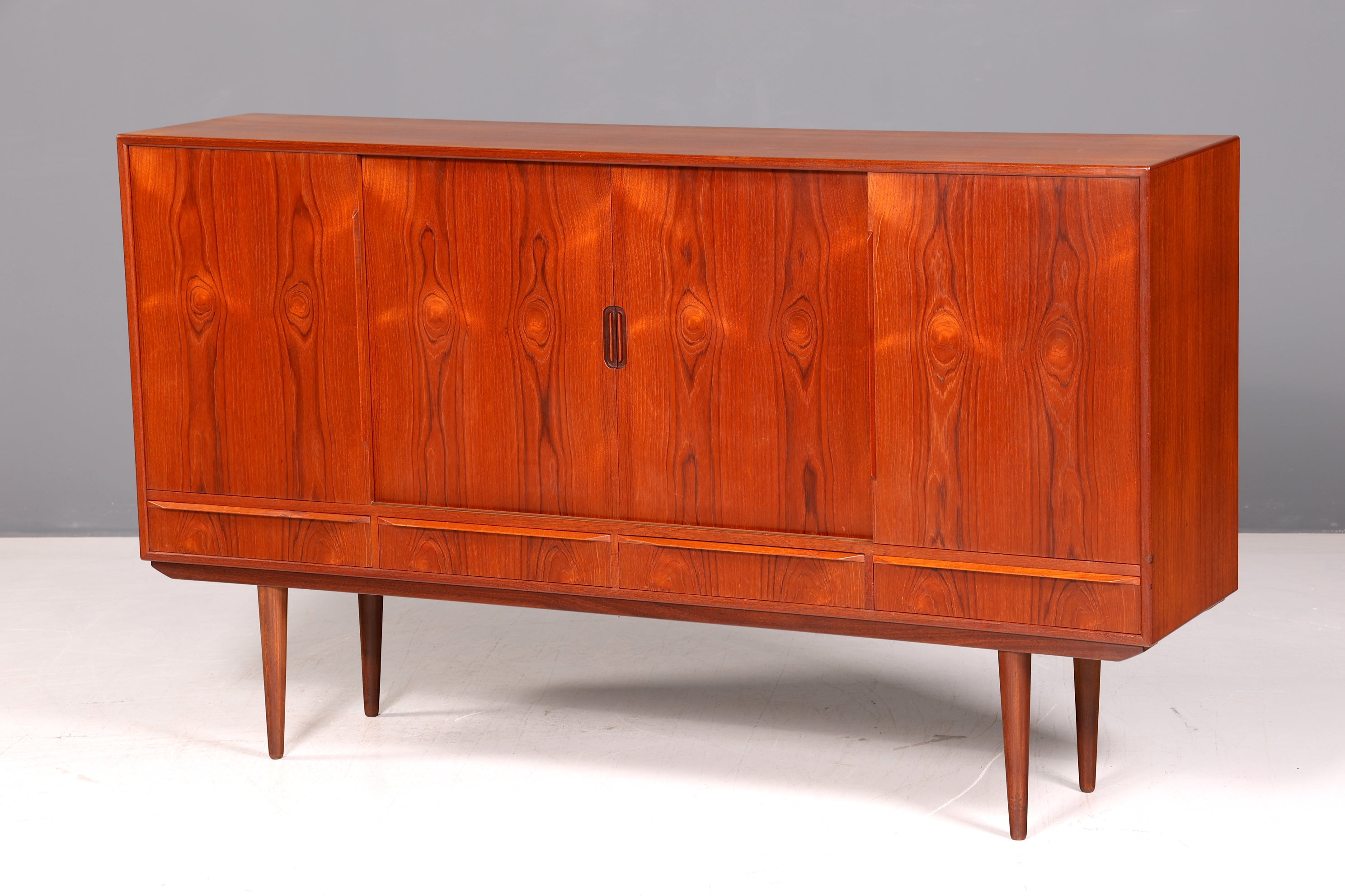 Traumhaftes Mid Century Highboard Danish Design Sideboard Vintage Retro 60er Jahre Bürokommode Schrank Skandinavisch Holz