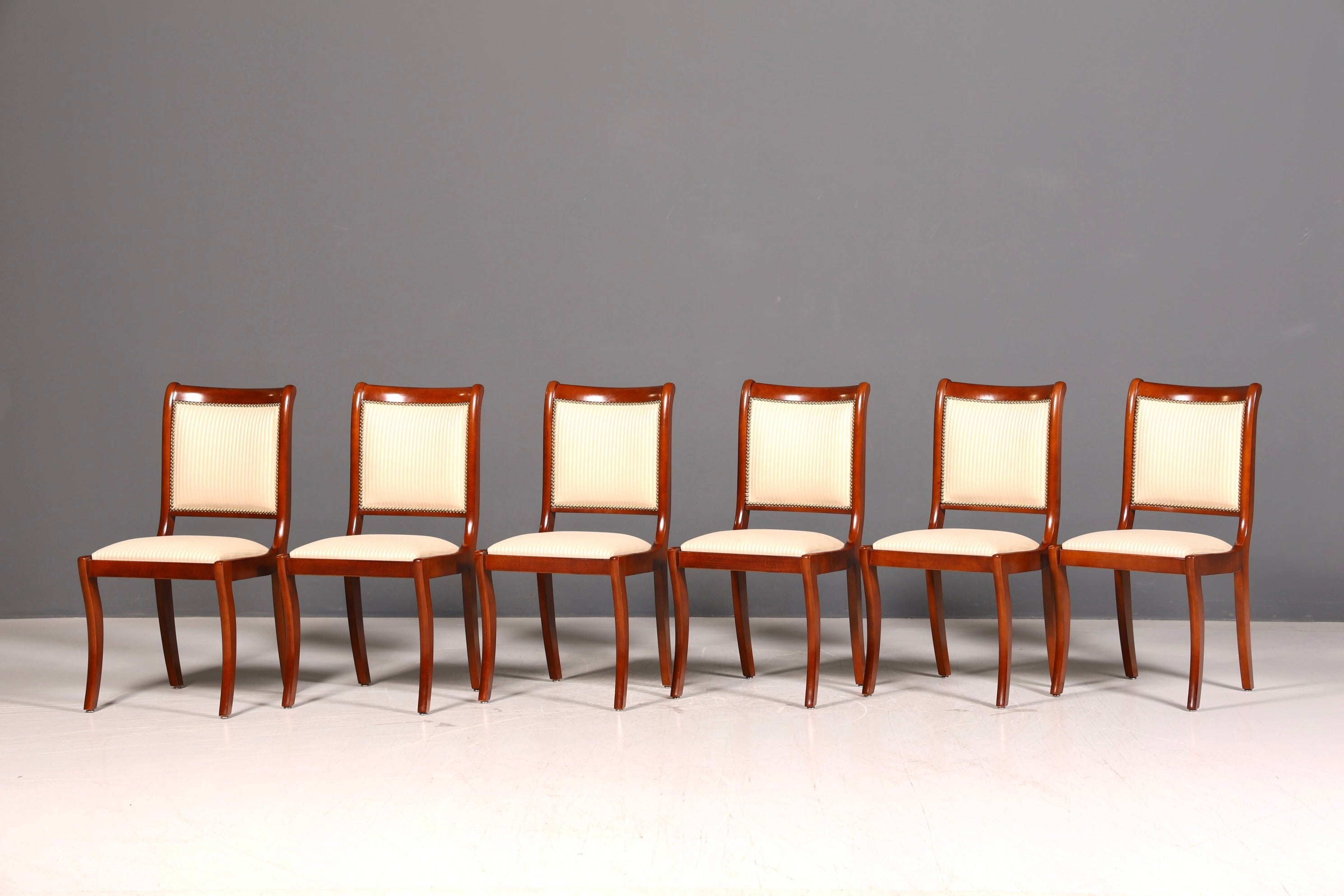 6x Edle Englische Stühle Regency Mahagoni Dining Chairs Esszimmerstühle Küchenstühle Stuhlset Vintage