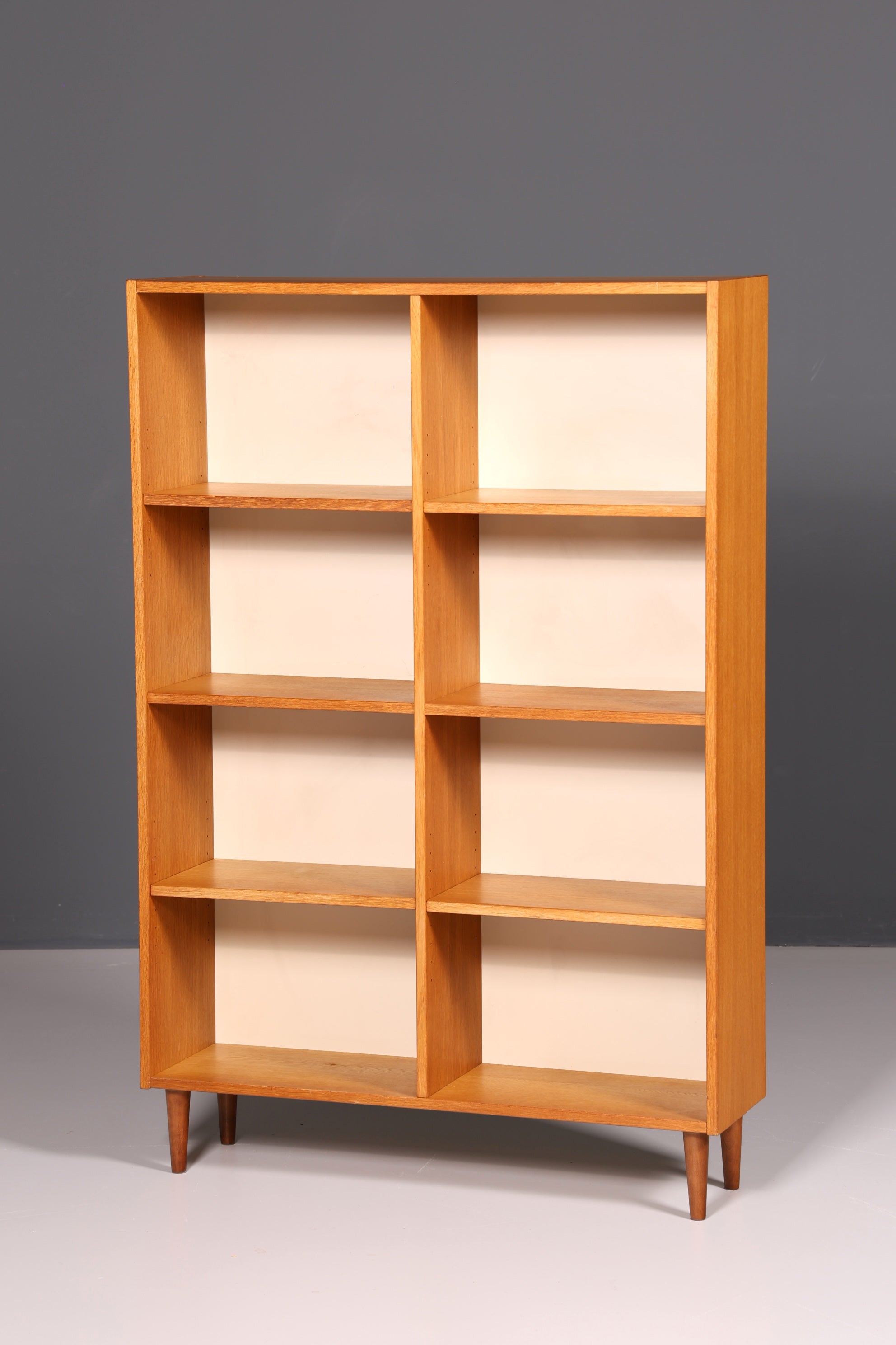 Schlichtes Mid Century Bücherregal Vintage Regal Schrank Buchablage 60s Bookshelf Holz