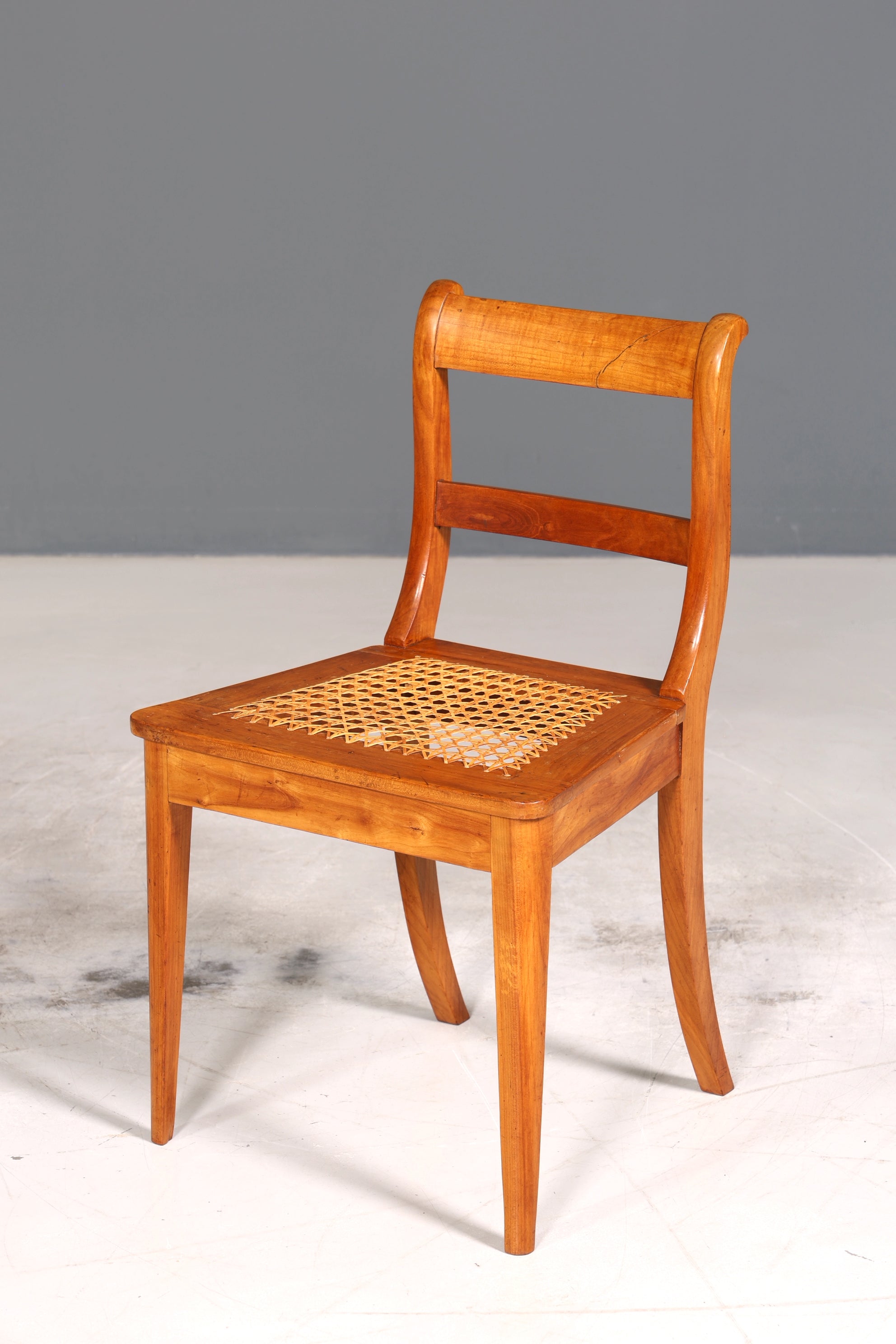 E851 Finish Traumhafter Biedermeier Stuhl Antik Sekretär Armlehnstuhl echt Holz Küchenstuhl