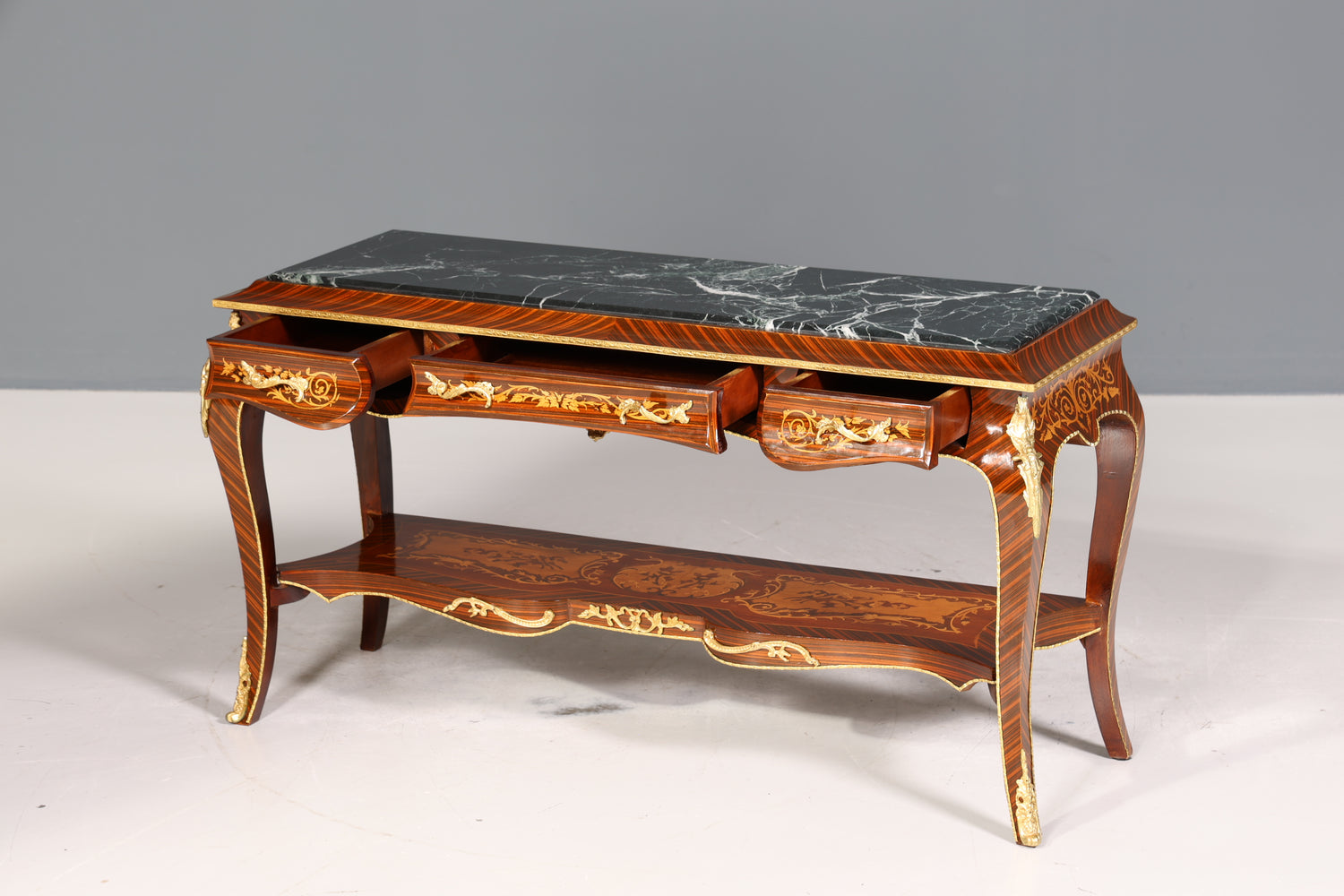 Wunderschöner Barock Stil Konsolen Tisch Marmor Antik Stil Intarsien Konsole