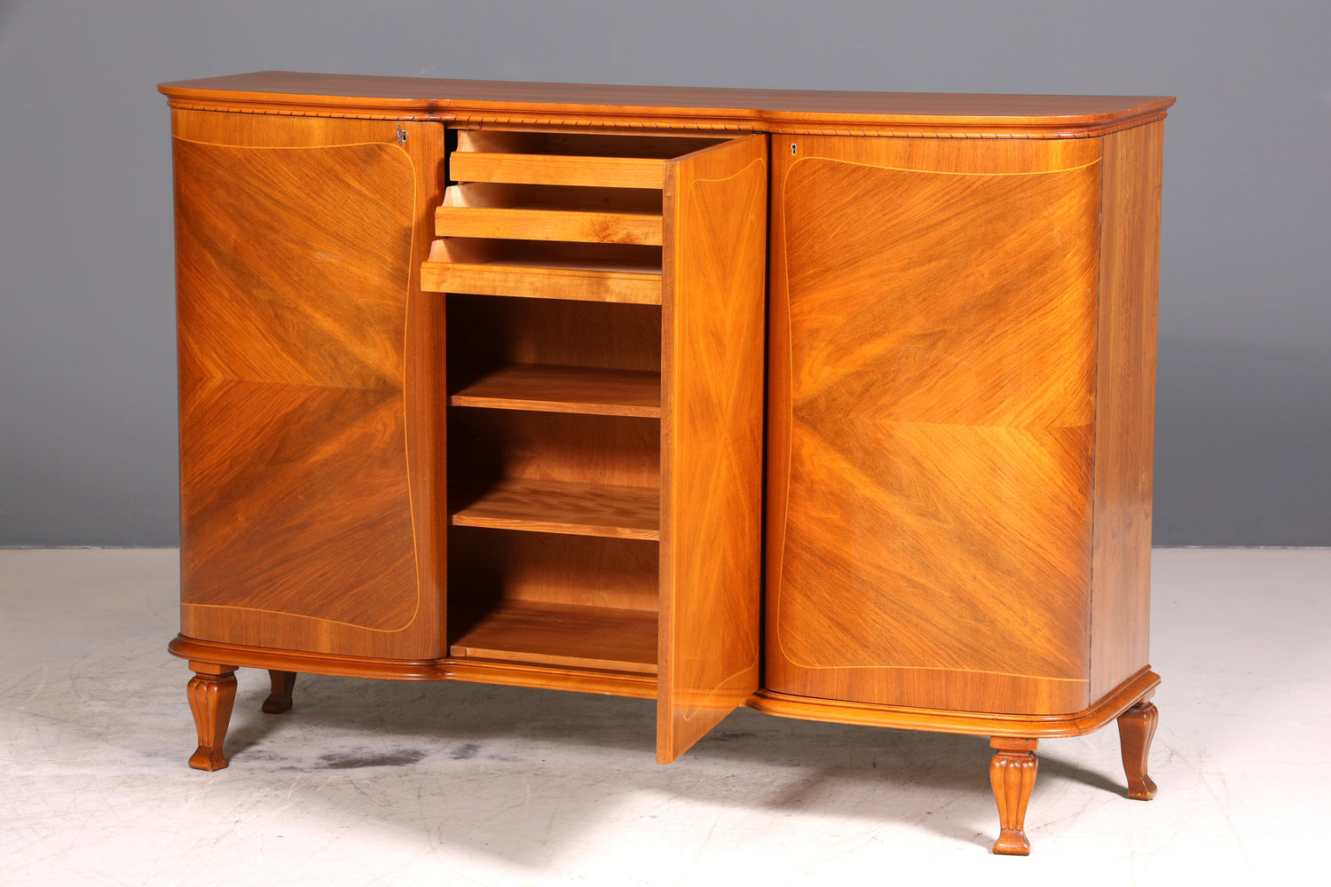 F128 Finish Stilvoller Original Art Deco Schrank Vertiko Kleiderschrank um 1940