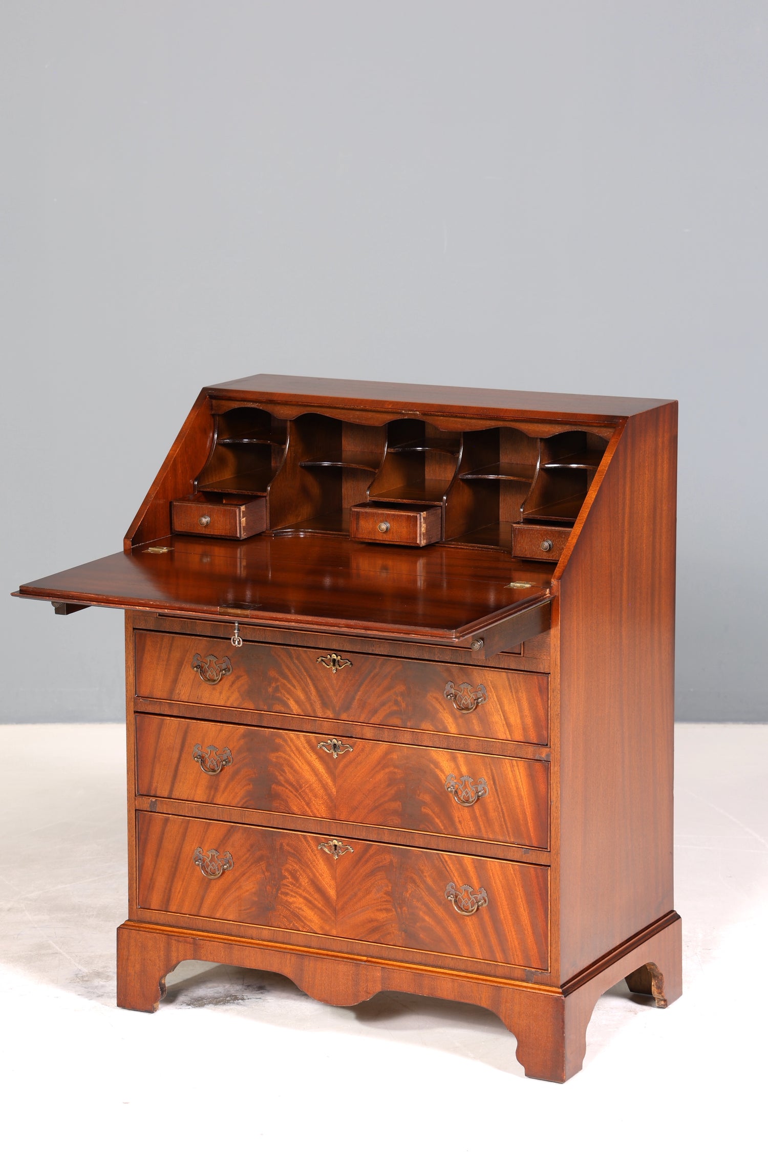 Wunderschöner Englischer Sekretär Schreibkommode Mahagoni Schreibtisch Kommode