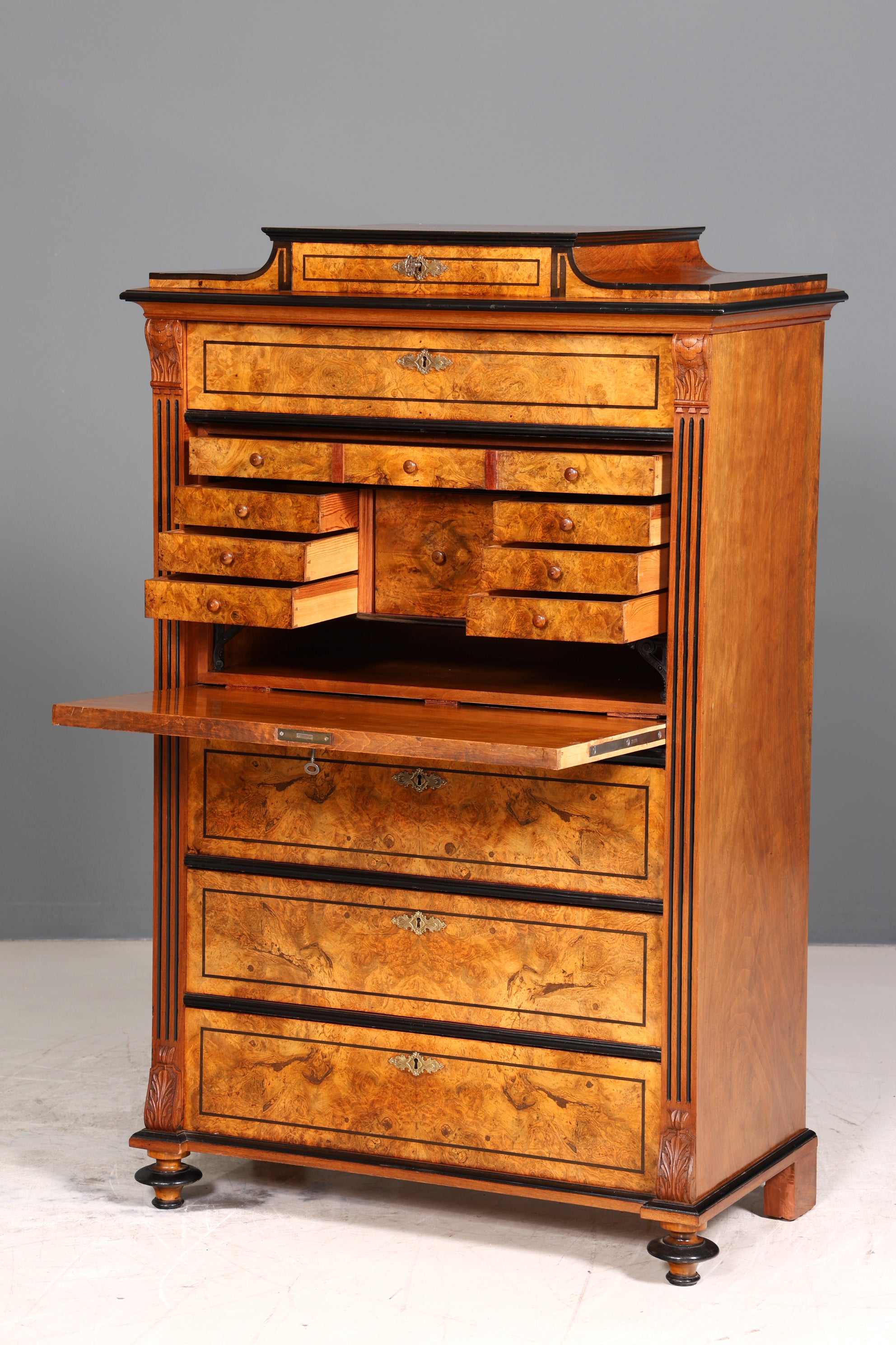 Traumhafter Louis Philippe Sekretär Vertiko Biedermeier Kommode Schubladenkommode