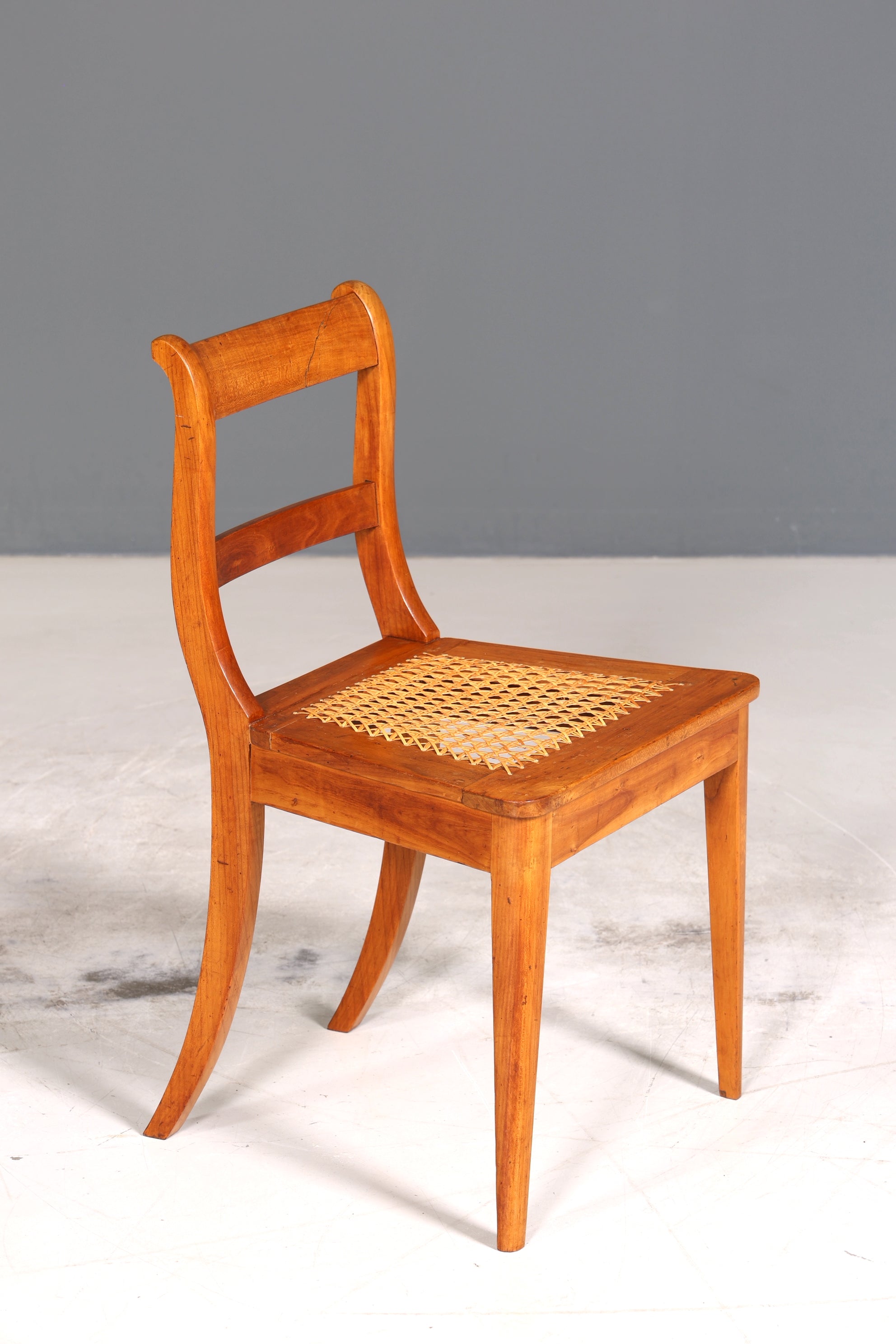 E851 Finish Traumhafter Biedermeier Stuhl Antik Sekretär Armlehnstuhl echt Holz Küchenstuhl
