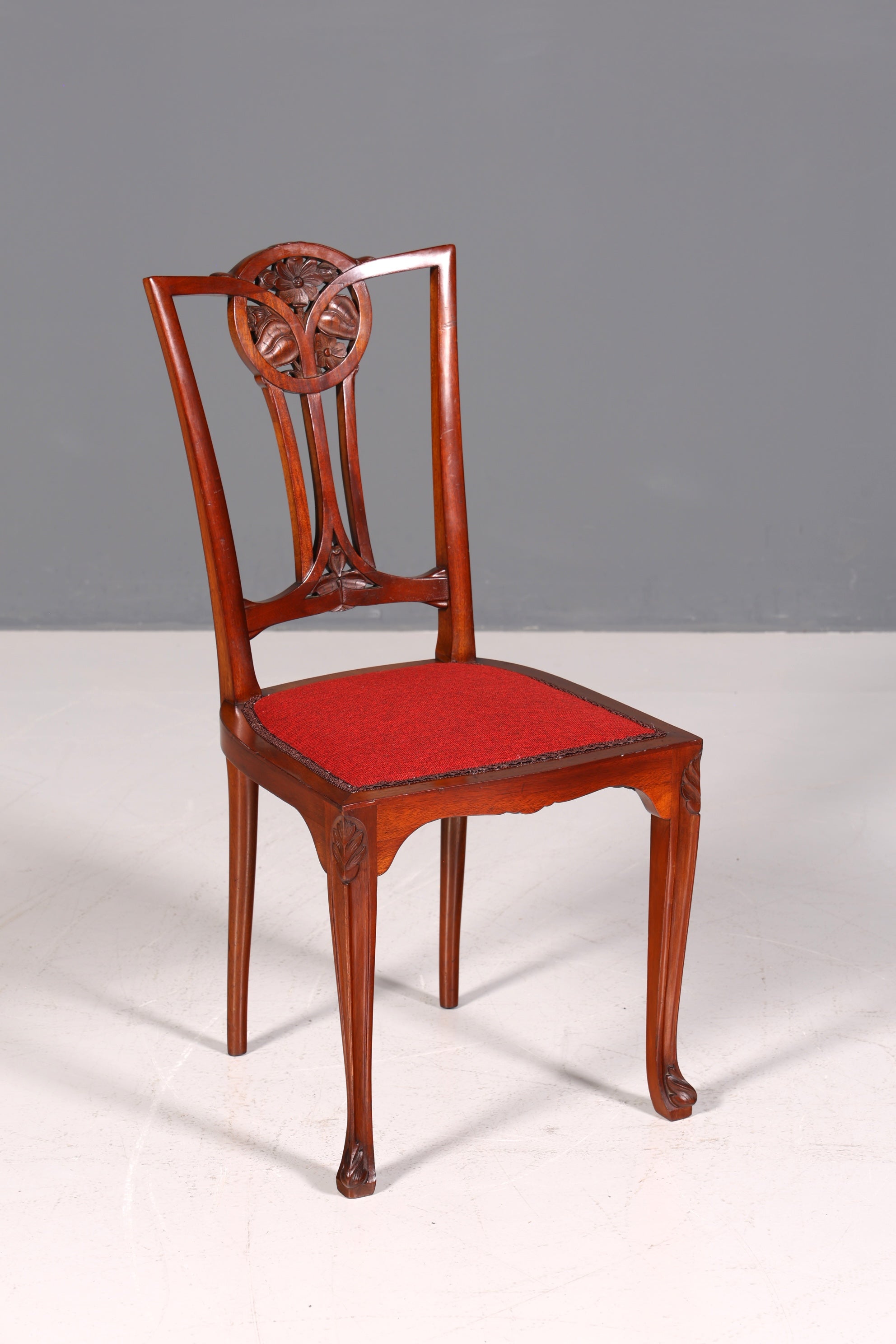 Wunderschöner Jugendstil Stuhl Sekretär Stuhl Englisch Antik Küchenstuhl um 1900 1 von 2