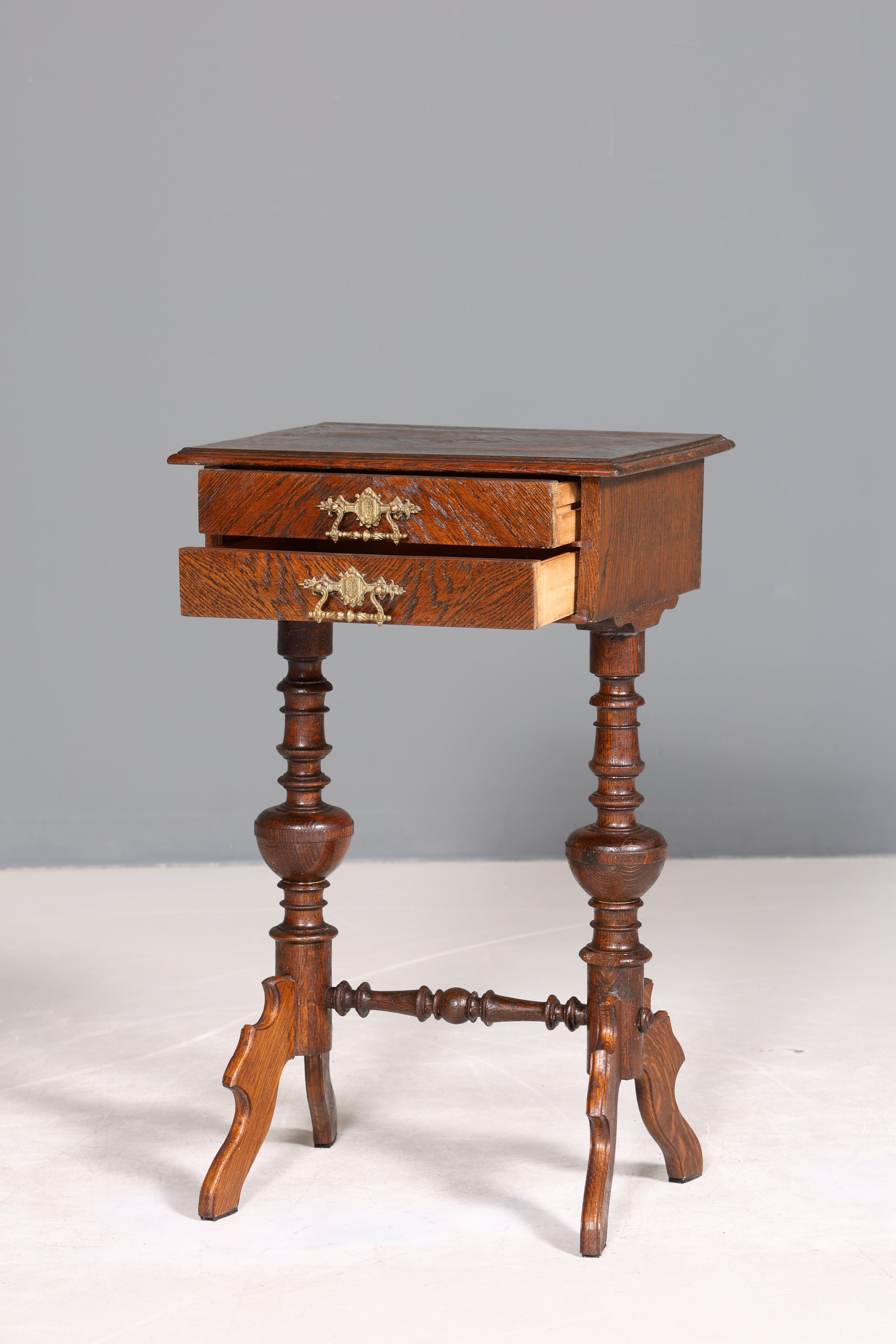 Stilvoller Gründerzeit Beistelltisch Louis Philippe Nähtisch Antik Ablagetisch um 1880
