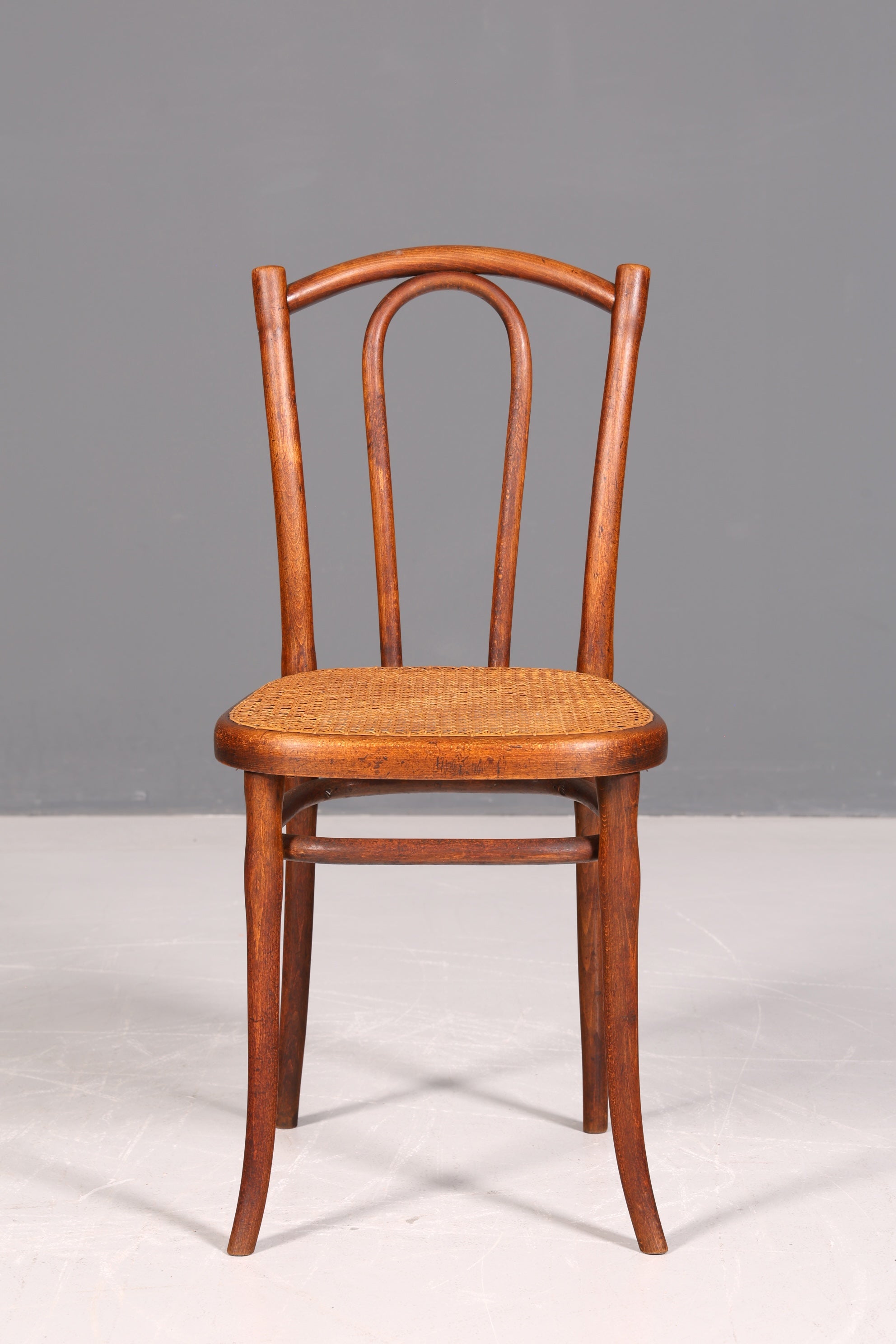 Traumhafter Original Thonet Stuhl Korbgeflecht Bugholz Antik Wiener Geflecht Sekretär Stuhl Vintage Esszimmer