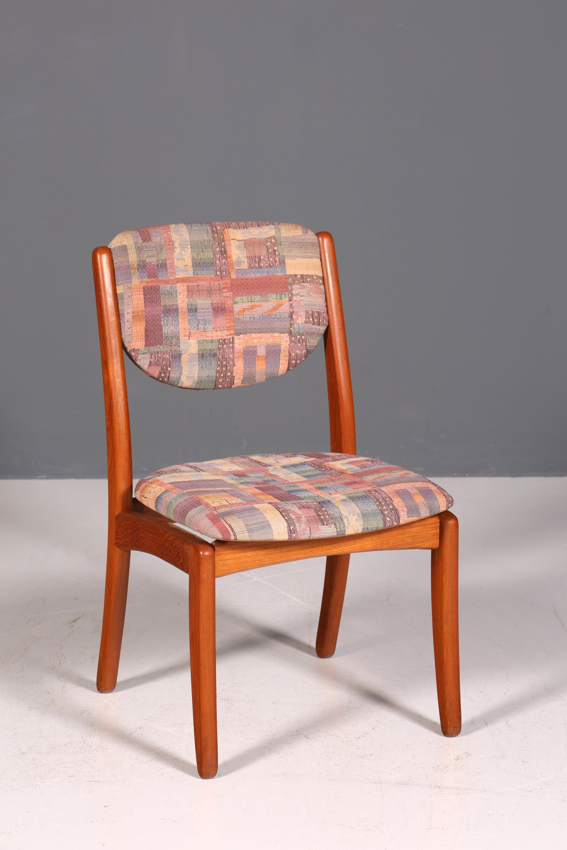 Schlichter Mid Century Stuhl Retro Esszimmer Stuhl Danish Design Küchenstuhl Teak Holz Sekretär Stuhl 2 von 2