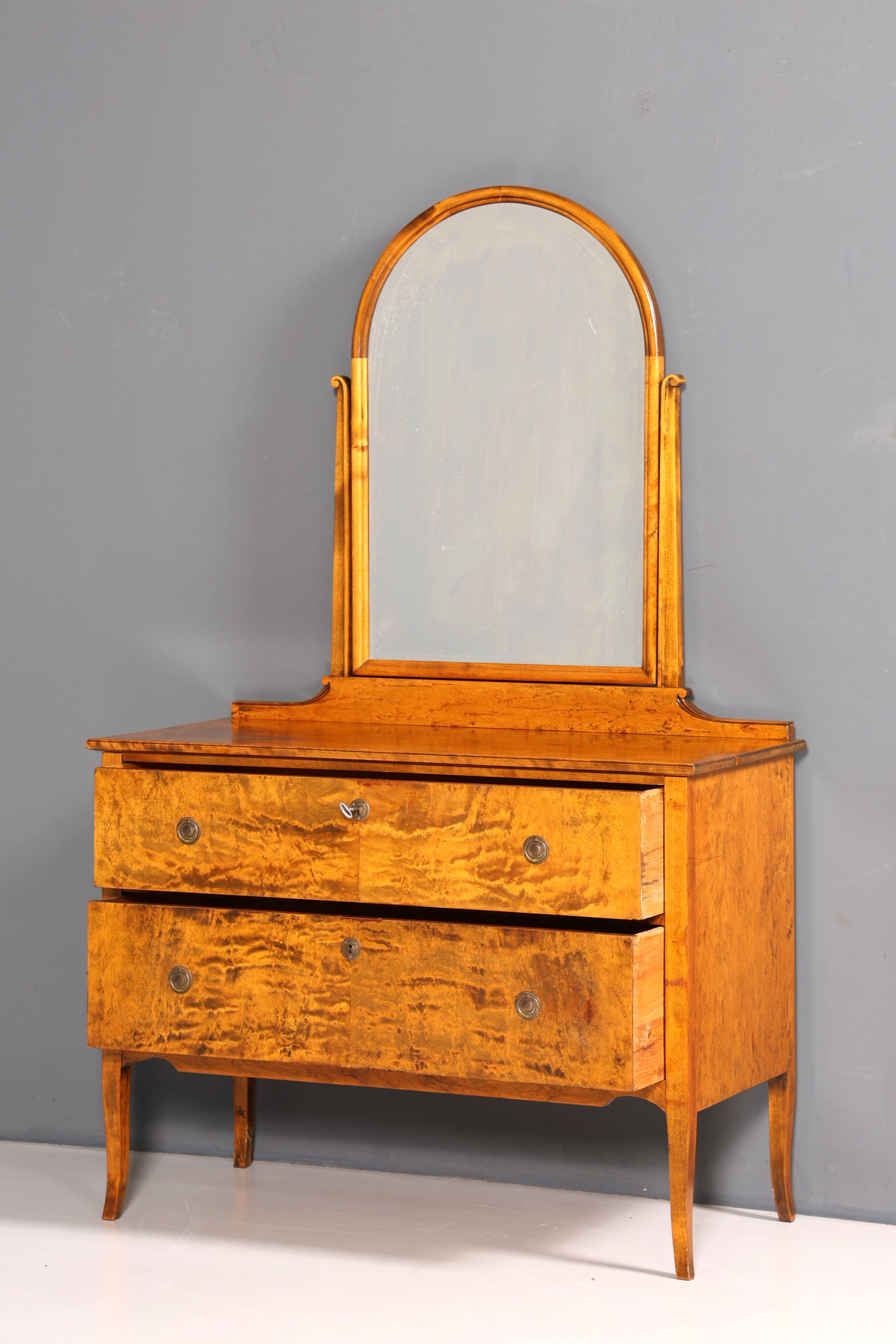 Wunderschöne Art Deco Stil Kommode um 1940 Spiegel Sideboard Schubladenkommode