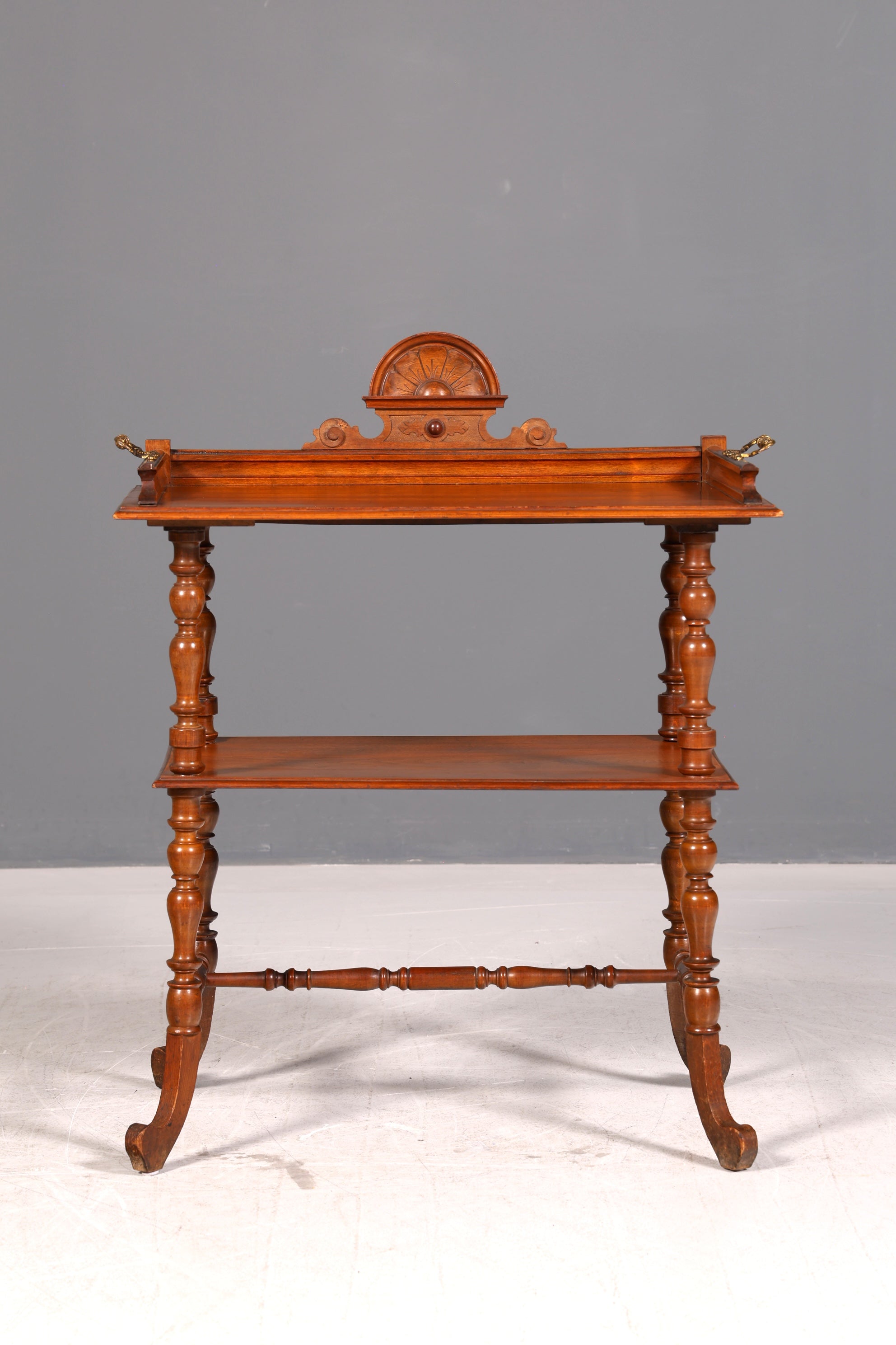 Traumhafte Gründerzeit Etagere Beistelltisch Serviertisch Antik Nussbaum Ablagetisch Etagentisch Vintage um 1890