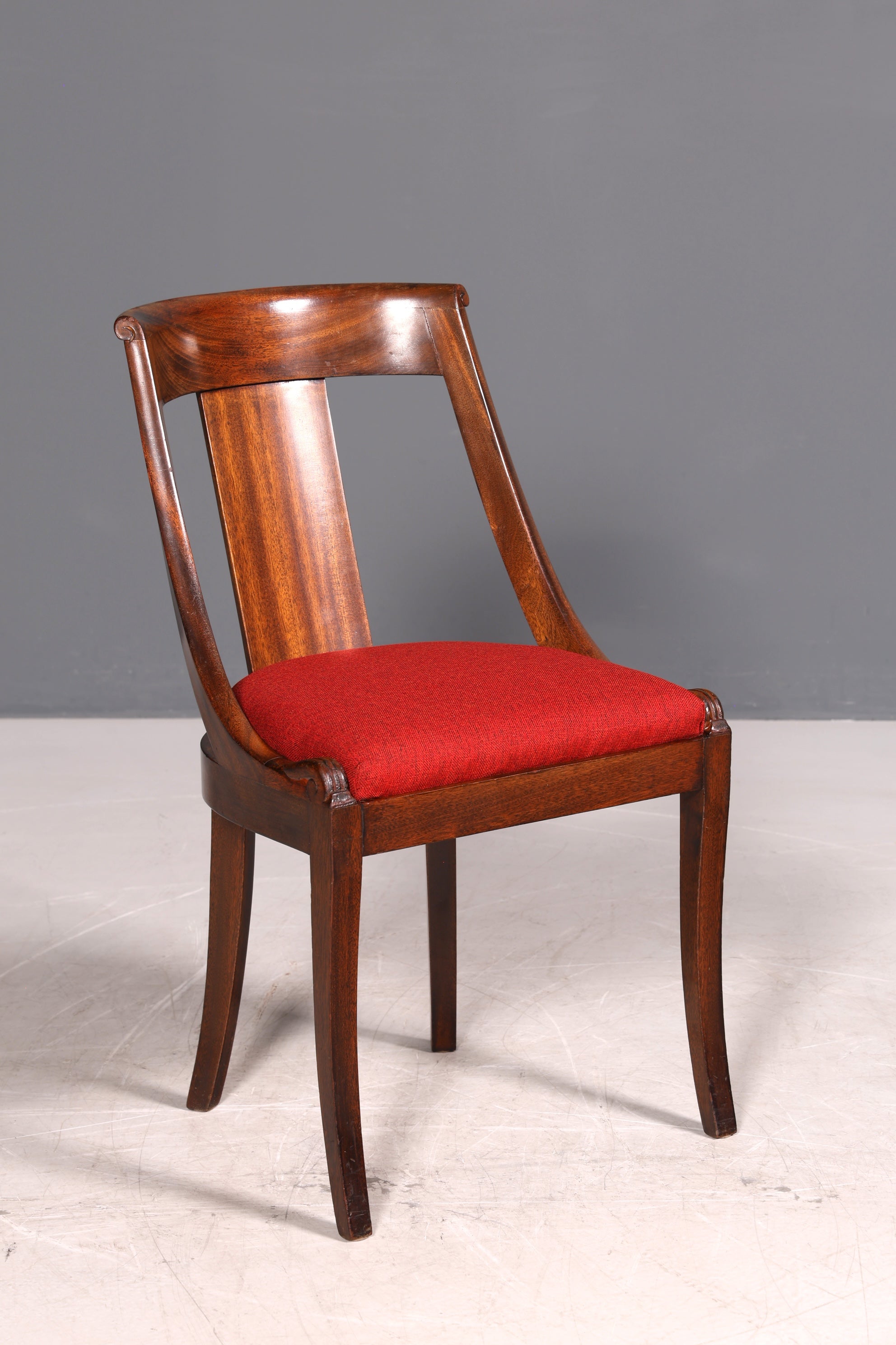 Edler Englischer Stuhl Englisch Gondelstuhl Dining Chair Antik 60s Mahagoni Küchenstuhl