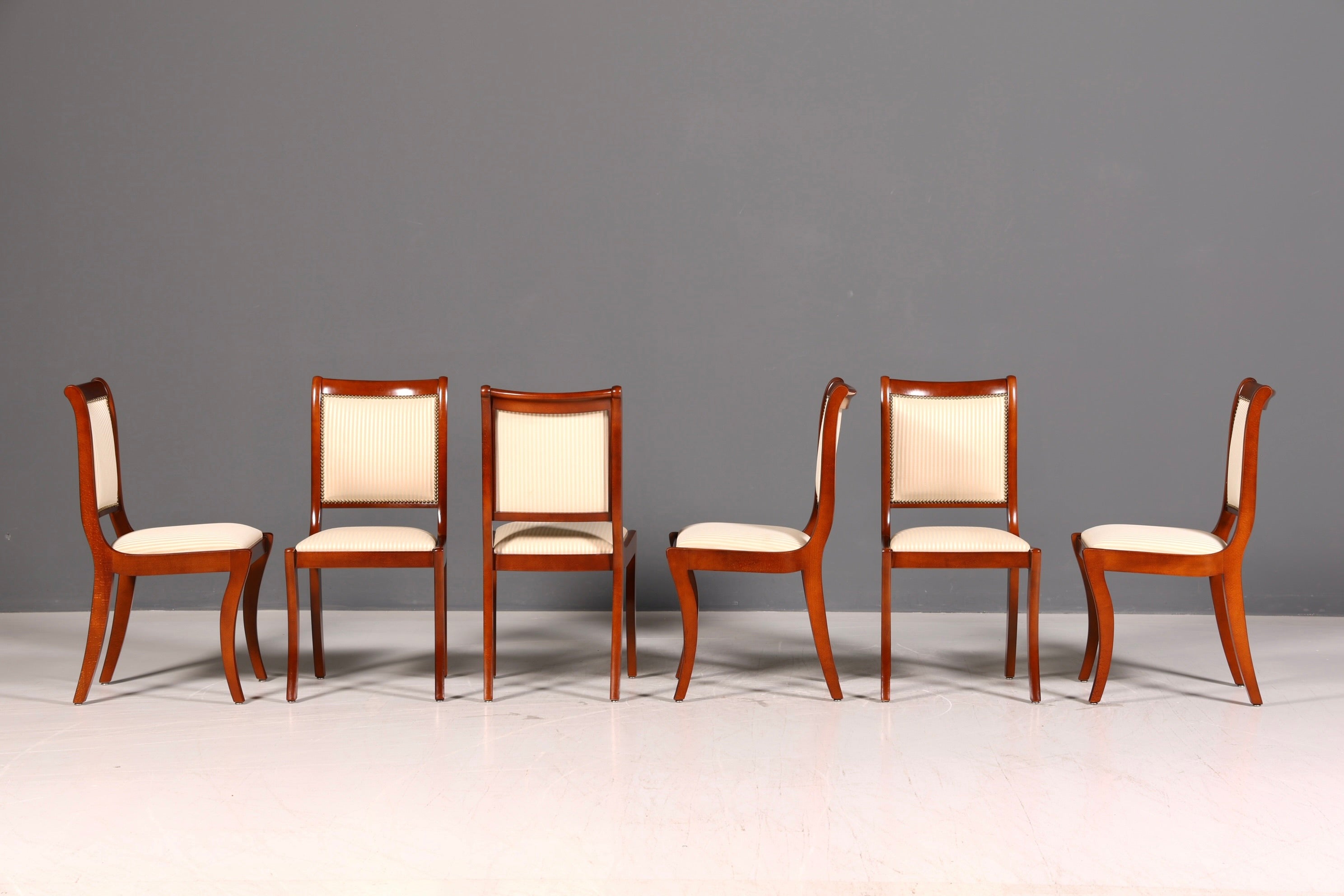 6x Edle Englische Stühle Regency Mahagoni Dining Chairs Esszimmerstühle Küchenstühle Stuhlset Vintage