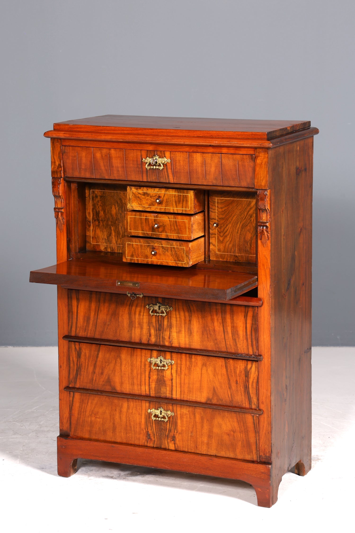 Wunderschöne Gründerzeit Kommode Jugendstil Vertiko Antik Highboard Kommode Schubladenkommode