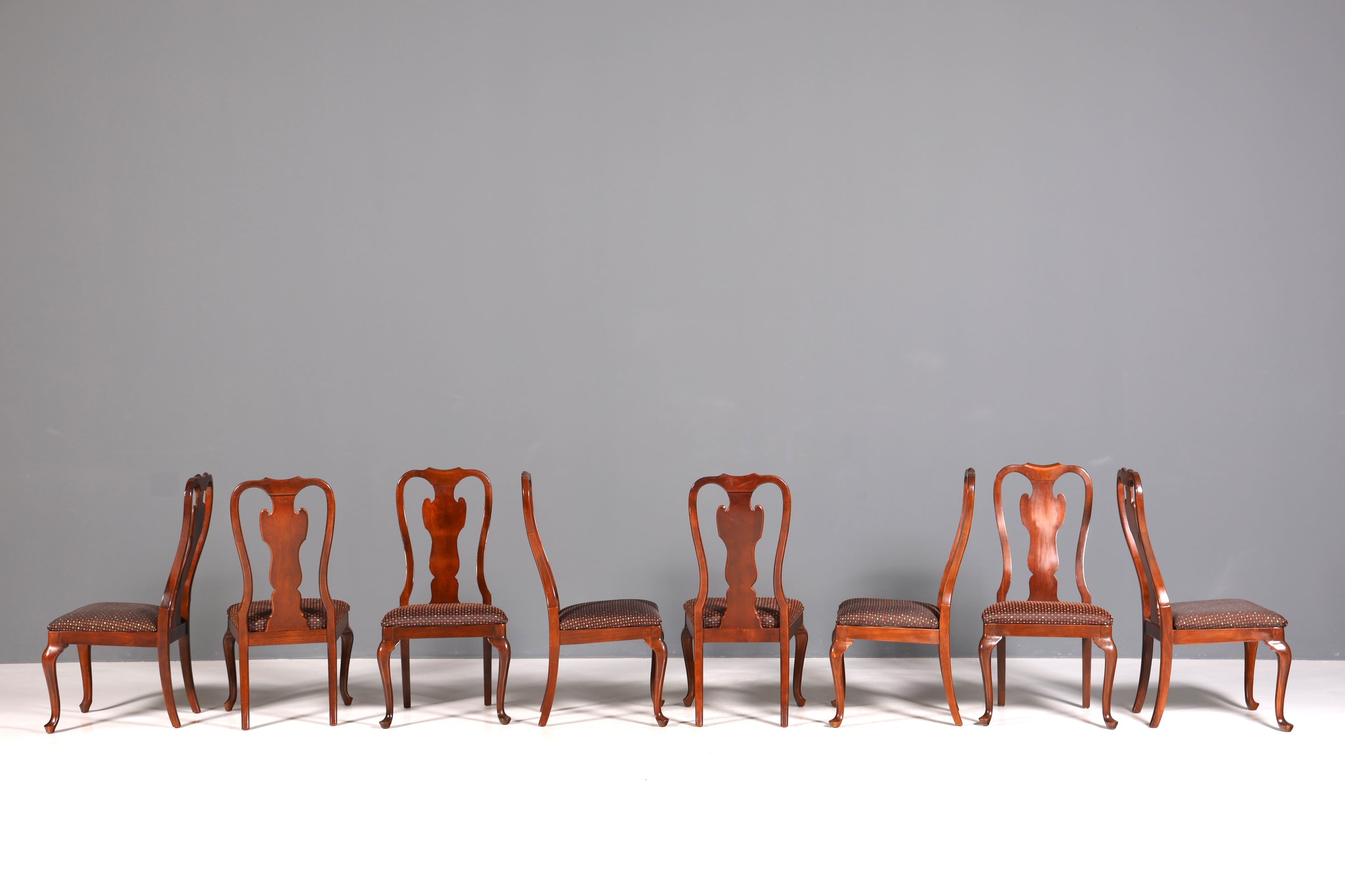 8x Edle Drexel Heritage Stühle Amerikanisch USA Chippendale Stil Stuhlset Küchenstuhl Set Esszimmer Stühle