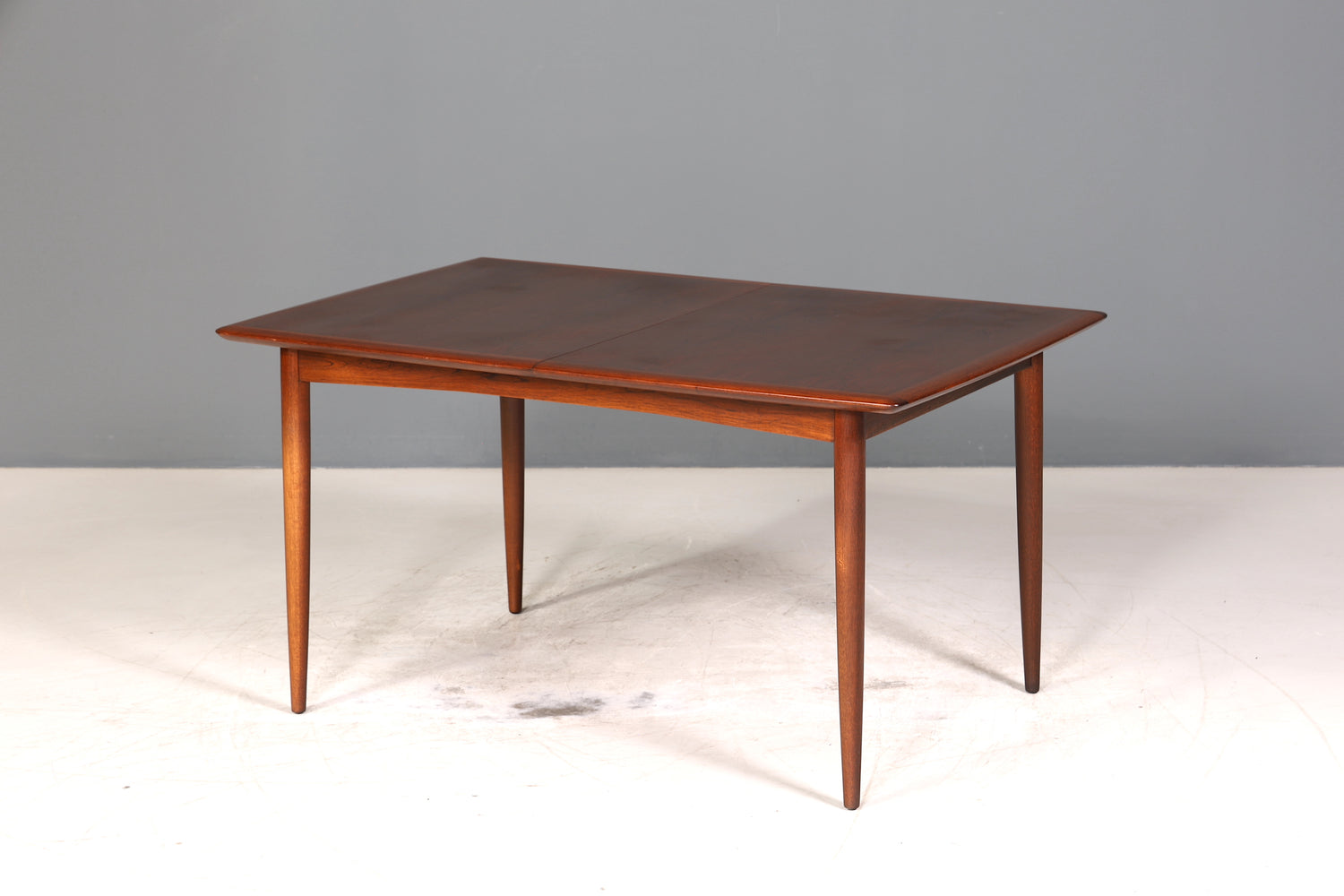 E915 Finish cm Schlichter Mid Century Esstisch ausziehbarer Vintage Tisch Retro Küchentisch