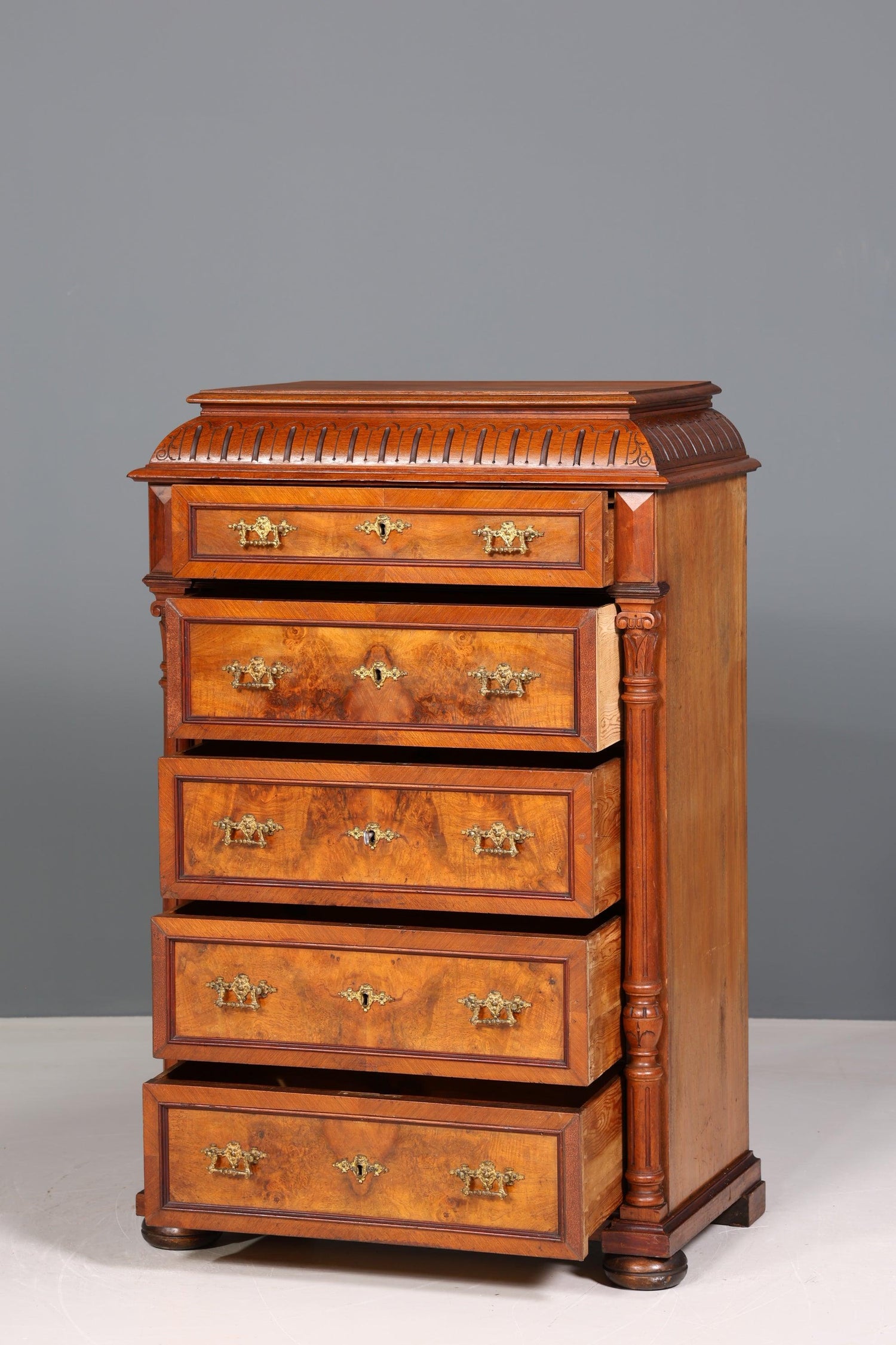 Traumhaftes Gründerzeit Vertiko Jugendstil Schrank Antik Highboard Kommode